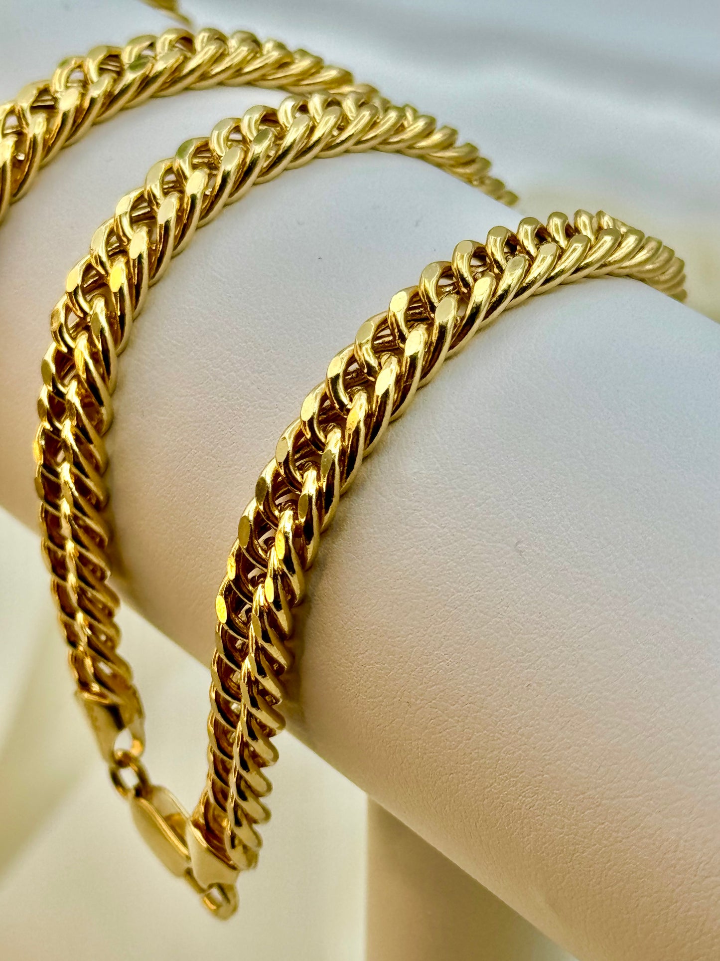 14k GOLD Curb Chain, 21.5", 23.5", 25.5", 6 MM, 29 gr, Real Gold Curb Chain, 14k Gold Chain, For Him, for Her, Birthday Gift, Anniversary Gift, For Mum.