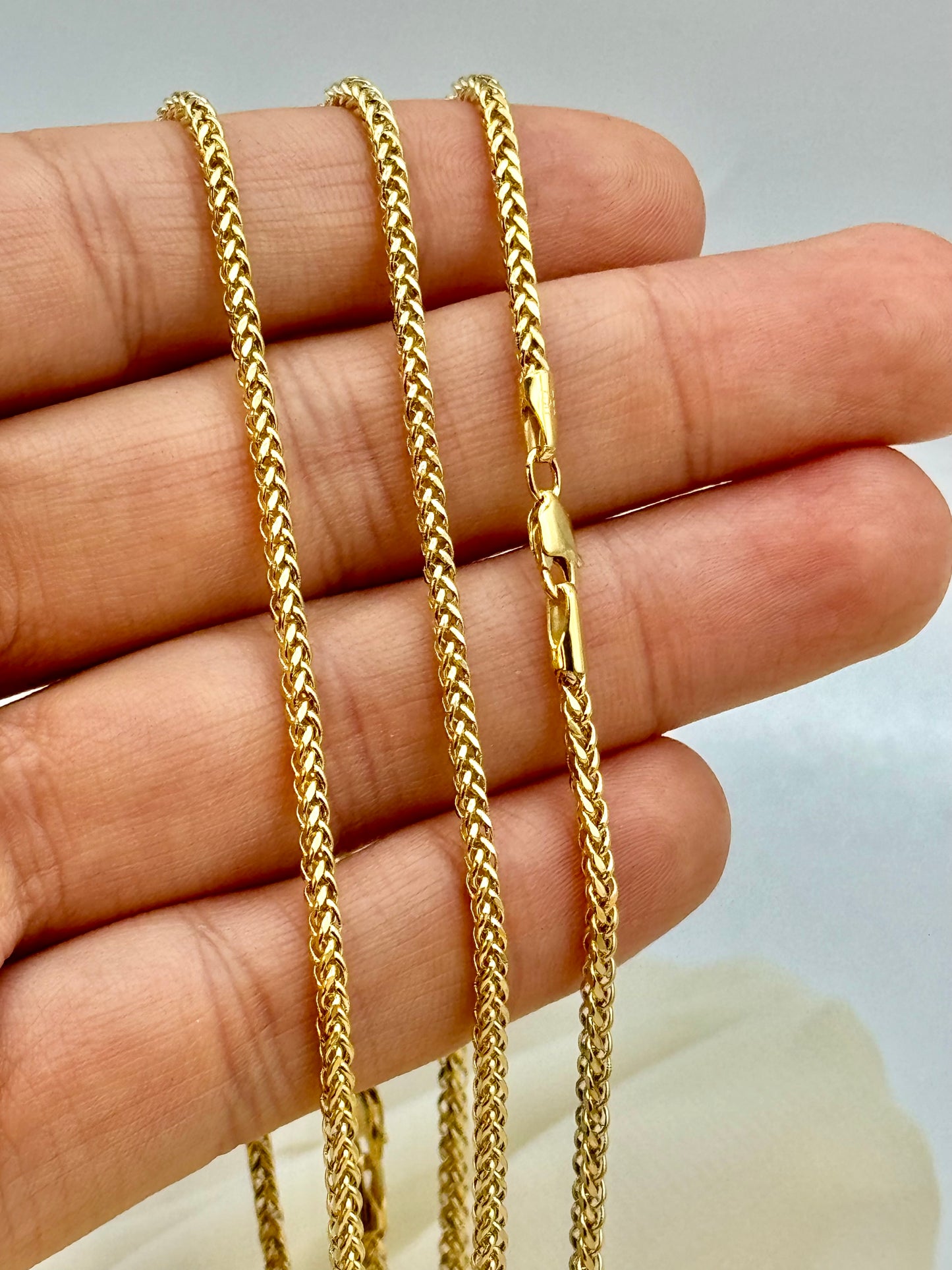 18K Gold Foxtail Chain Necklace (2.5mm)