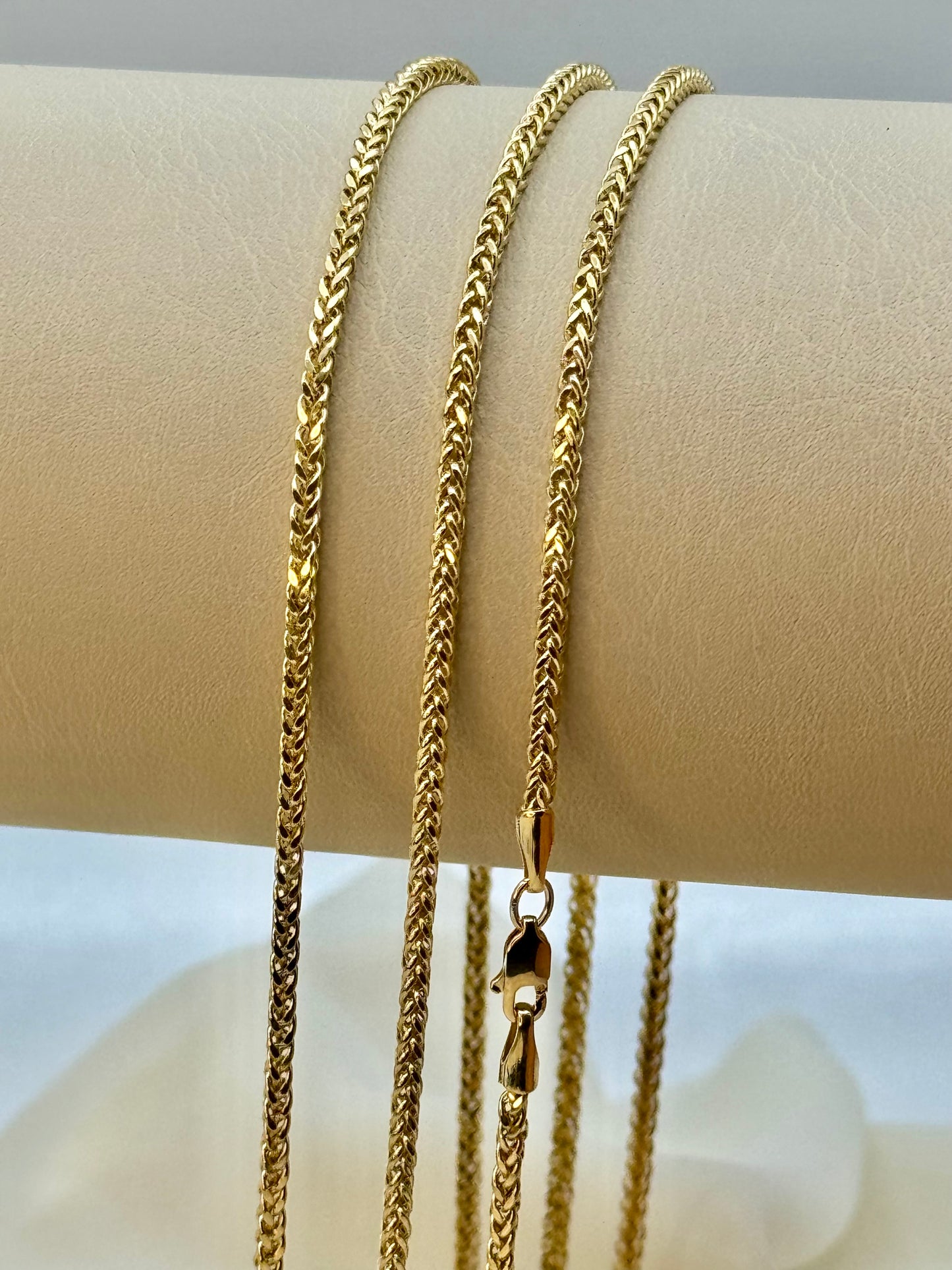 18K Gold Foxtail Chain Necklace (2.5mm)