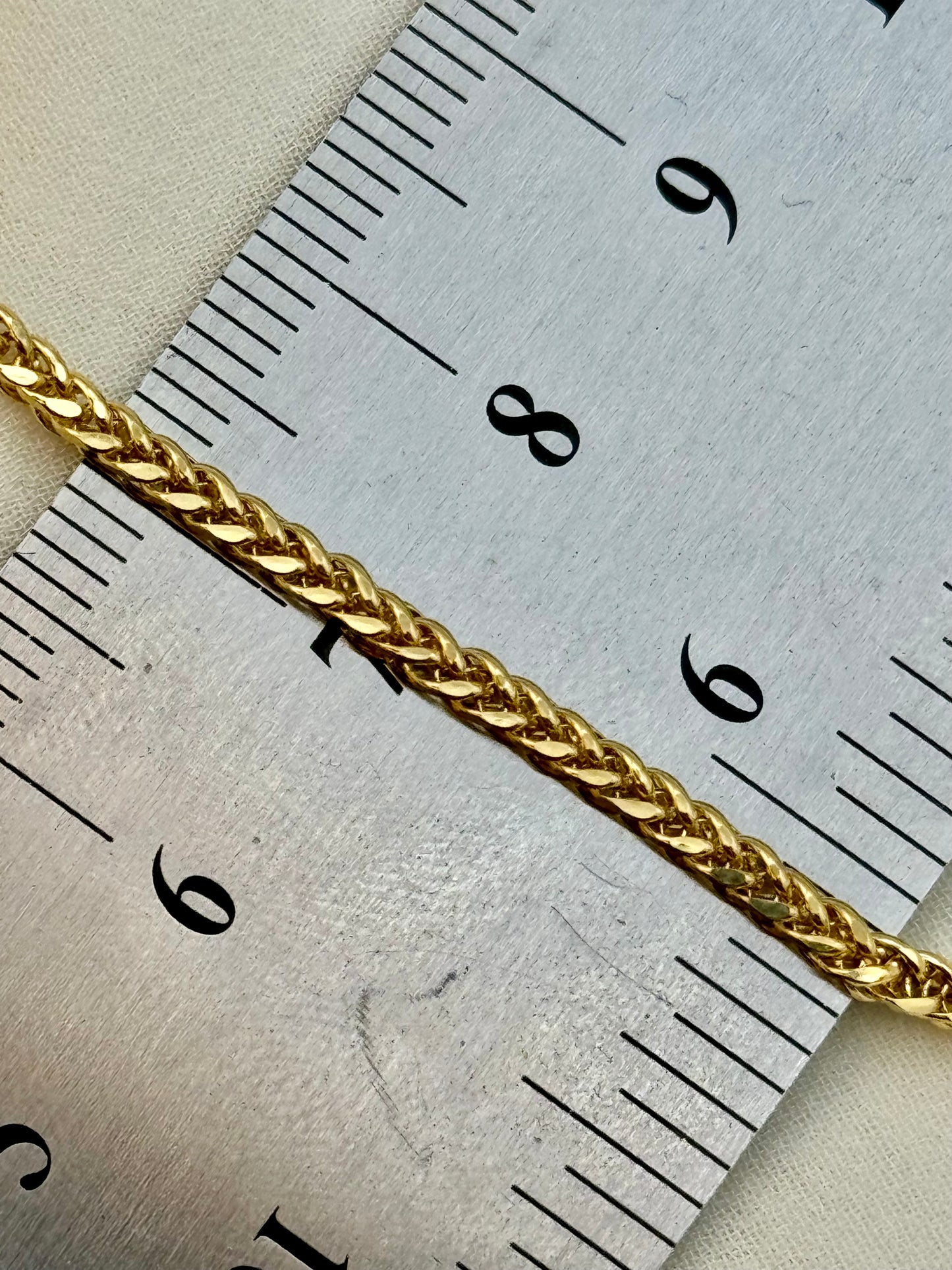 18K Gold Foxtail Chain Necklace (2.5mm)