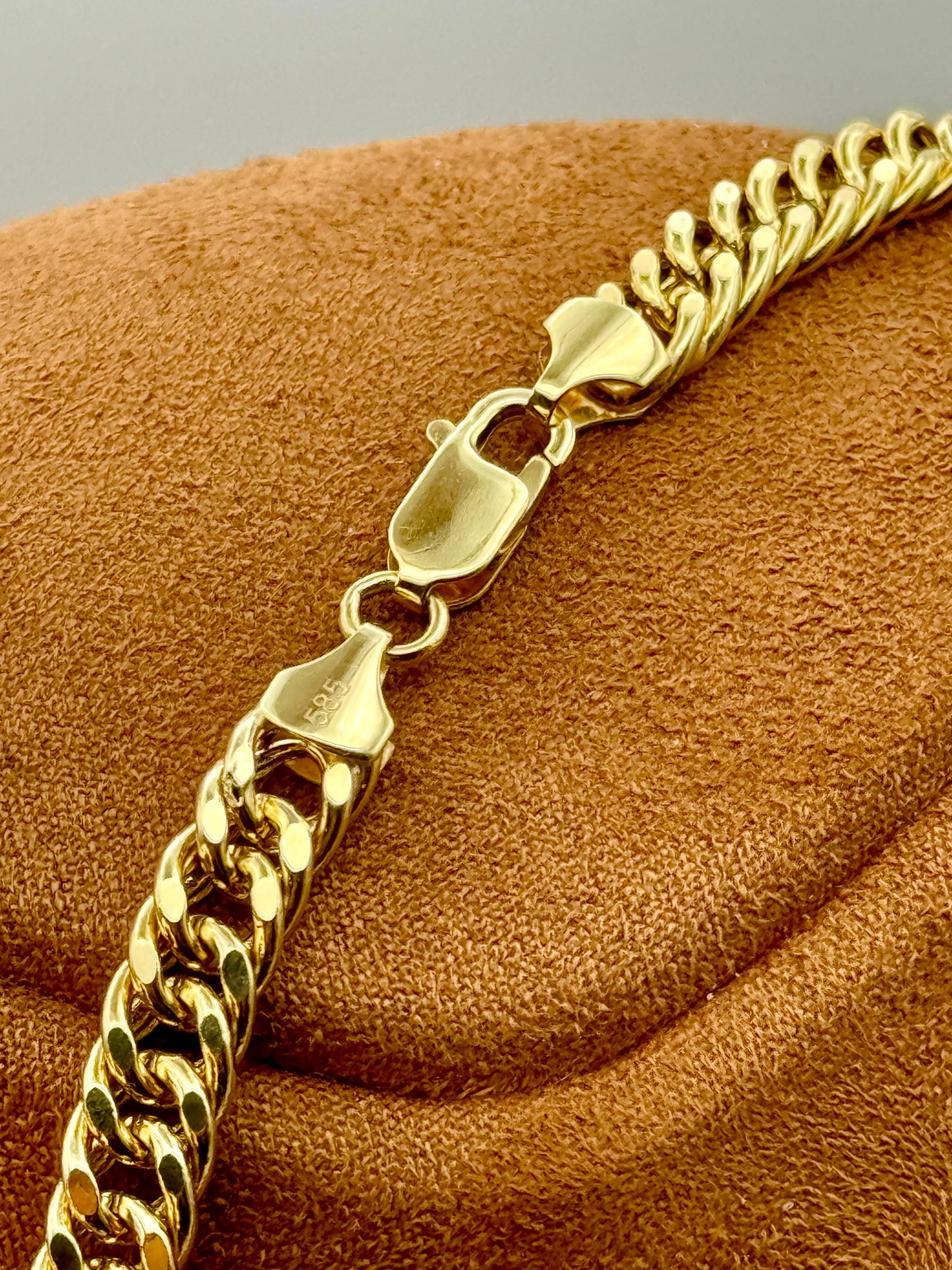 14k GOLD Curb Chain, 21.5", 23.5", 25.5", 6 MM, 29 gr, Real Gold Curb Chain, 14k Gold Chain, For Him, for Her, Birthday Gift, Anniversary Gift, For Mum.