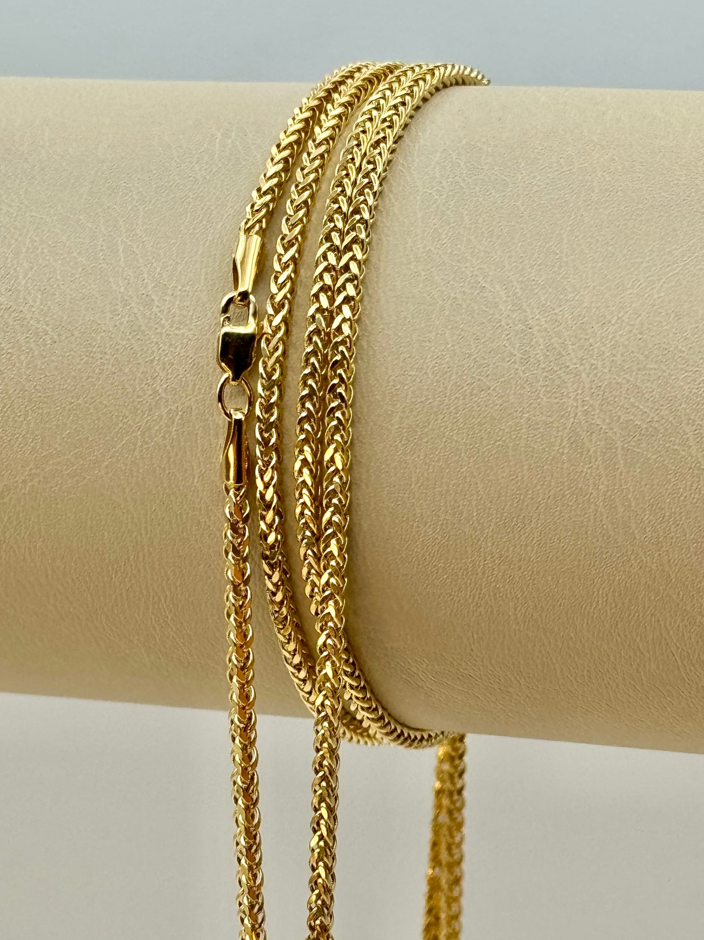 18K Gold Foxtail Chain Necklace (2.5mm)