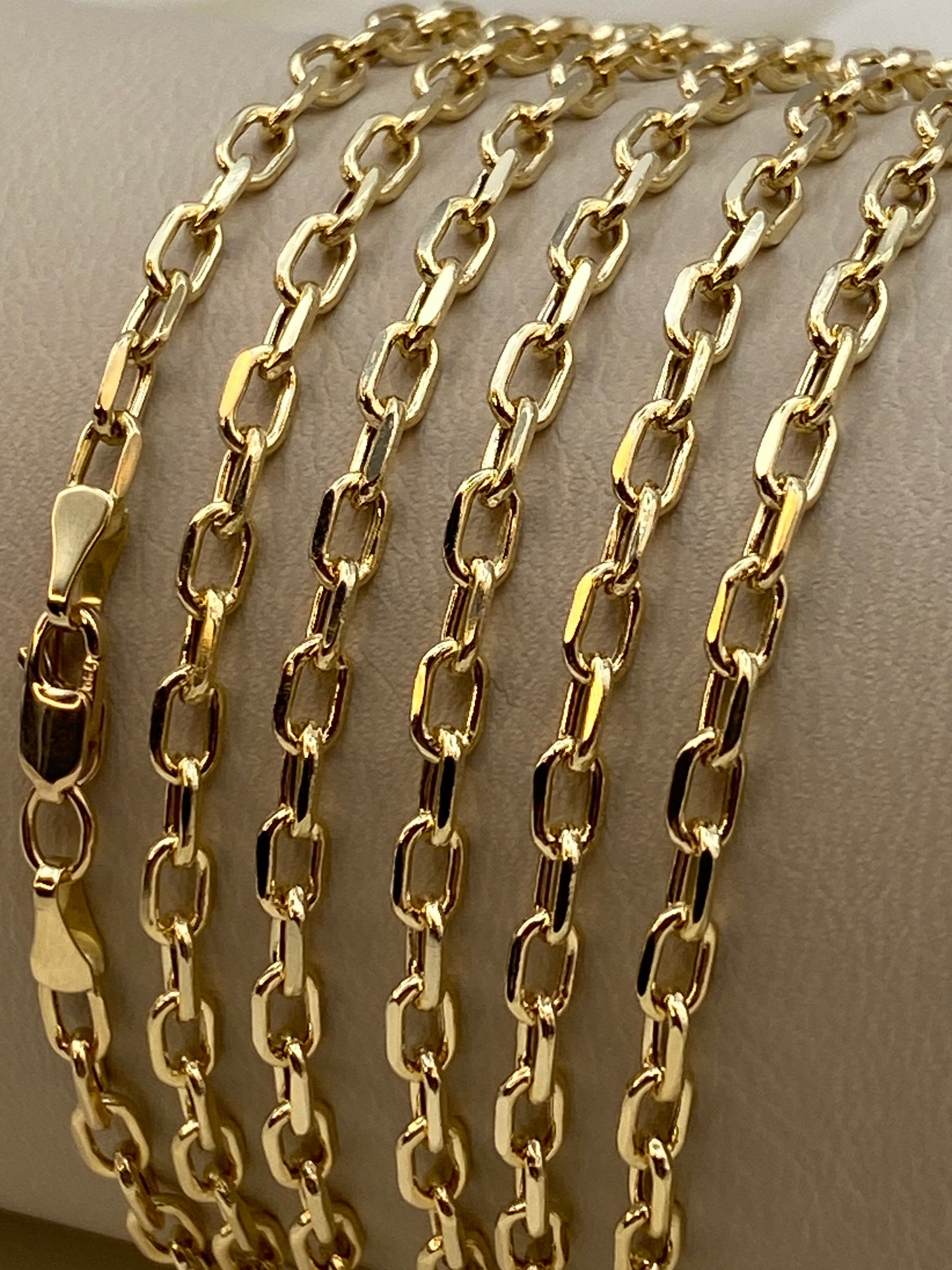 Chaîne câble en or 14 carats, chaîne câble en or, chaîne tendance, or véritable 14 carats, pour lui, pour elle, cadeau d'anniversaire, chaîne unique, cadeau d'anniversaire.