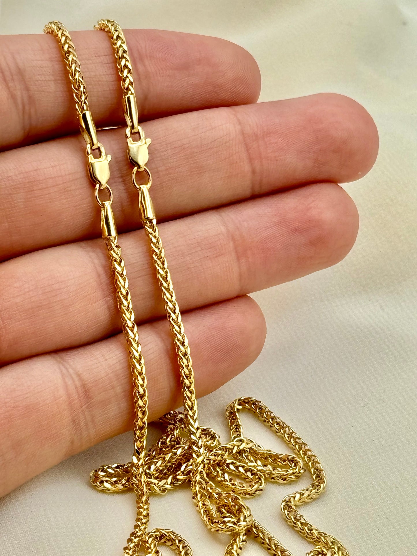 18K Gold Foxtail Chain Necklace (2.5mm)