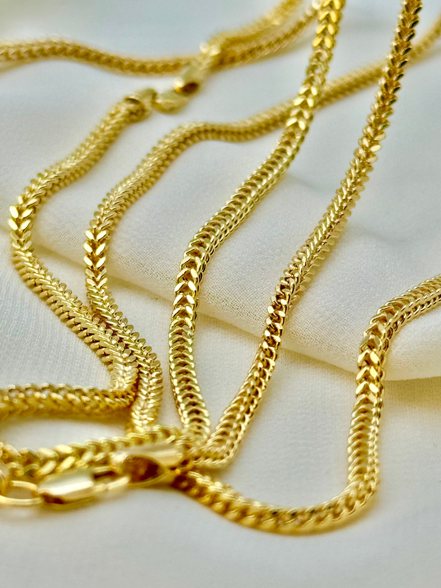 14k Solid Gold Franco chain, Gold Franco chain, 14k trending Gold chain,14k real Gold, for Him ,for her ,Birthday gift , Unique chain.