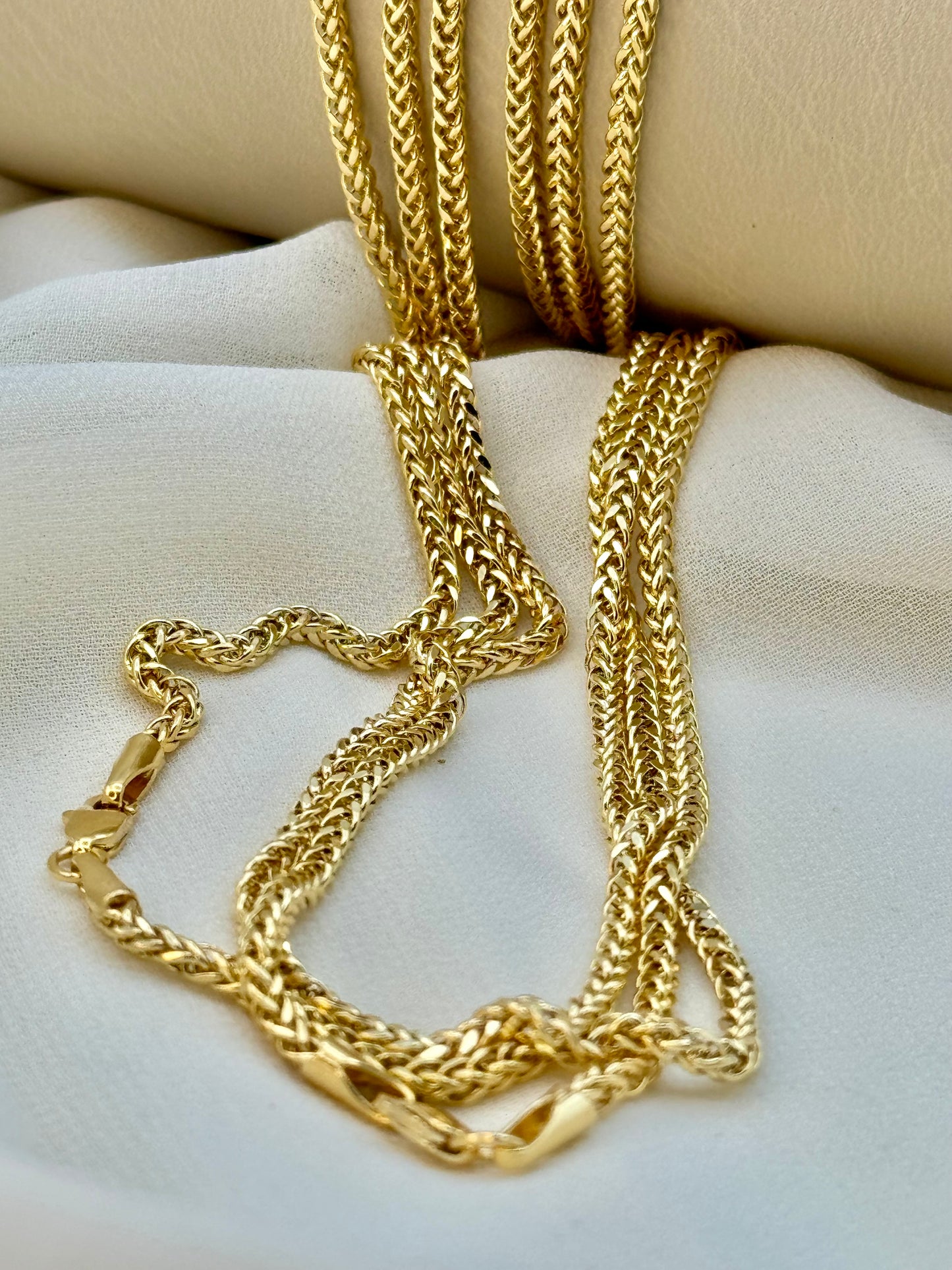 18K Gold Foxtail Chain Necklace (2.5mm)