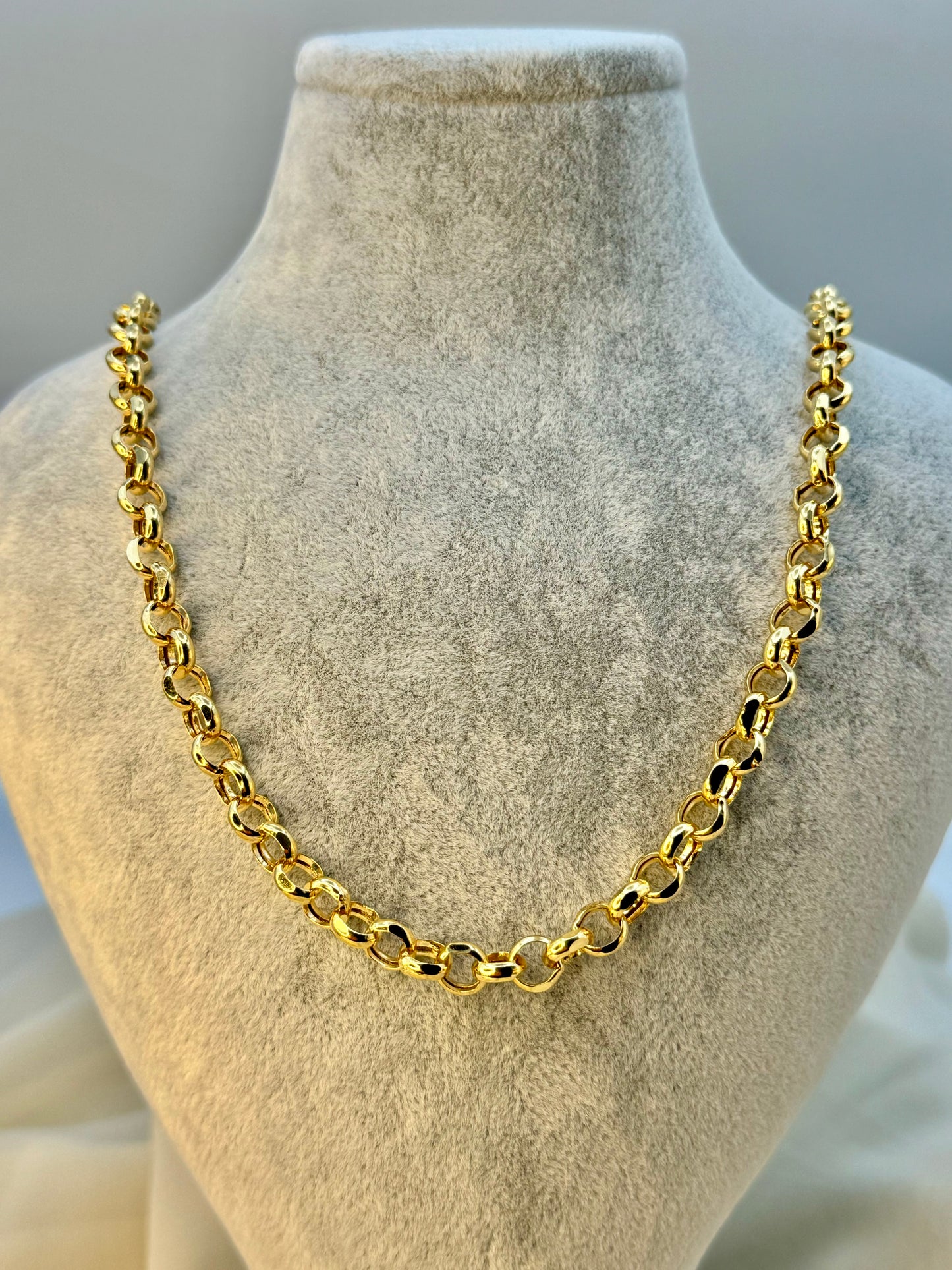 18k Solid Gold Rolo Chain, 5mm, 18k Gold Rolo Chain, Gold Rolo chain, rolo chain, rolo chain necklace, Birthday Gift, Anniversary Gift .