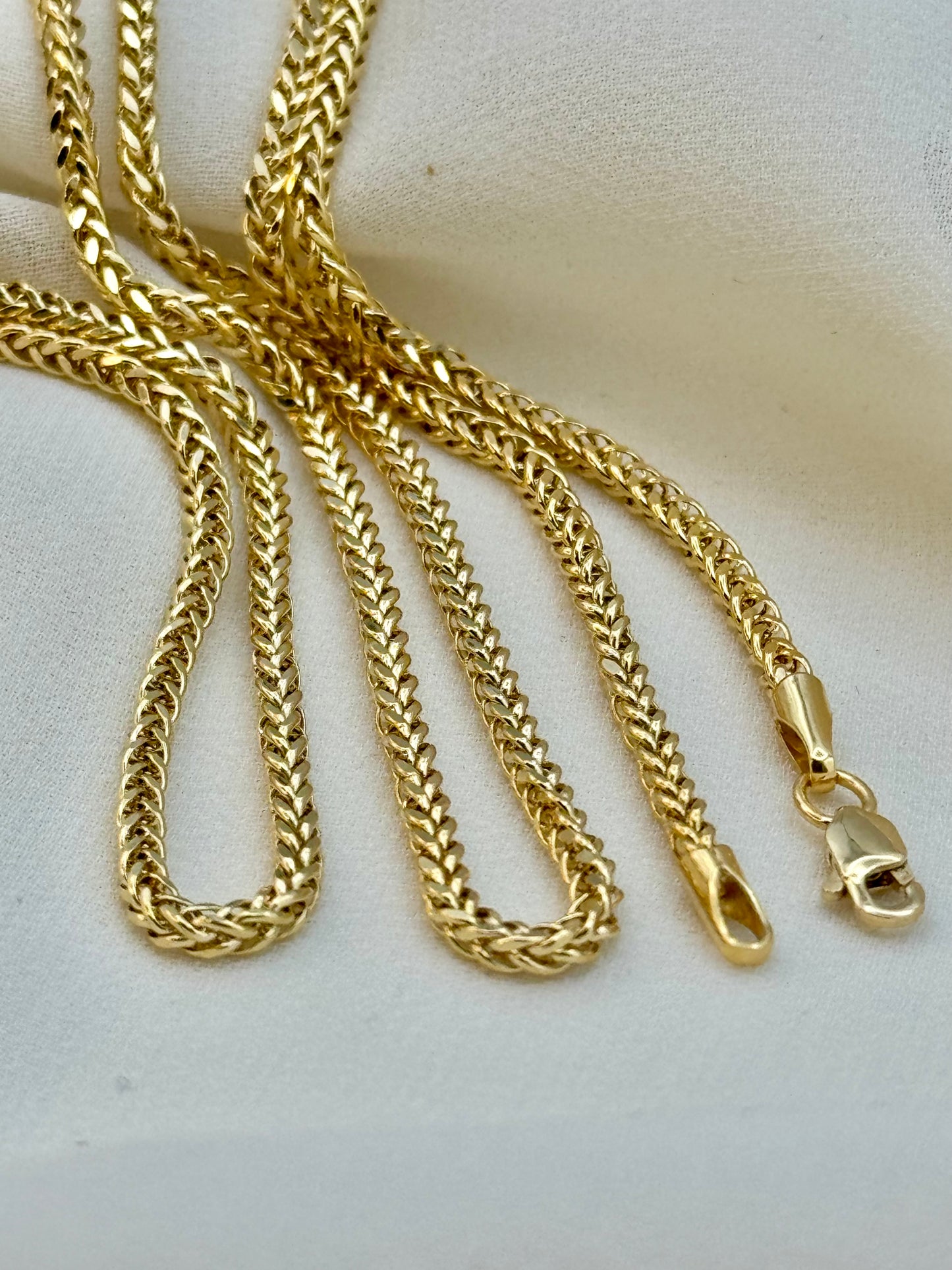 18K Gold Foxtail Chain Necklace (2.5mm)