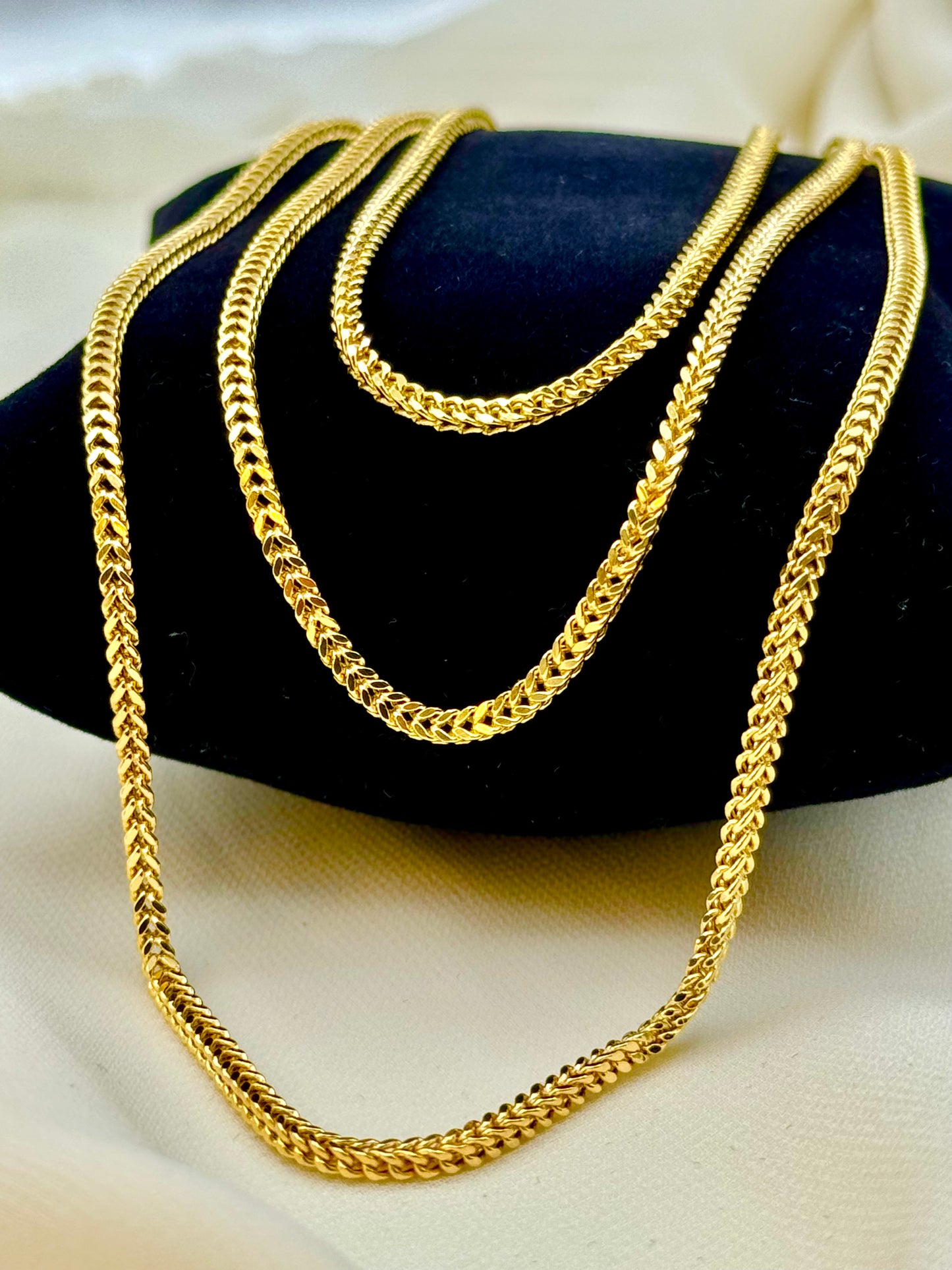 14k Solid Gold Franco chain, Gold Franco chain, 14k trending Gold chain,14k real Gold, for Him ,for her ,Birthday gift , Unique chain.