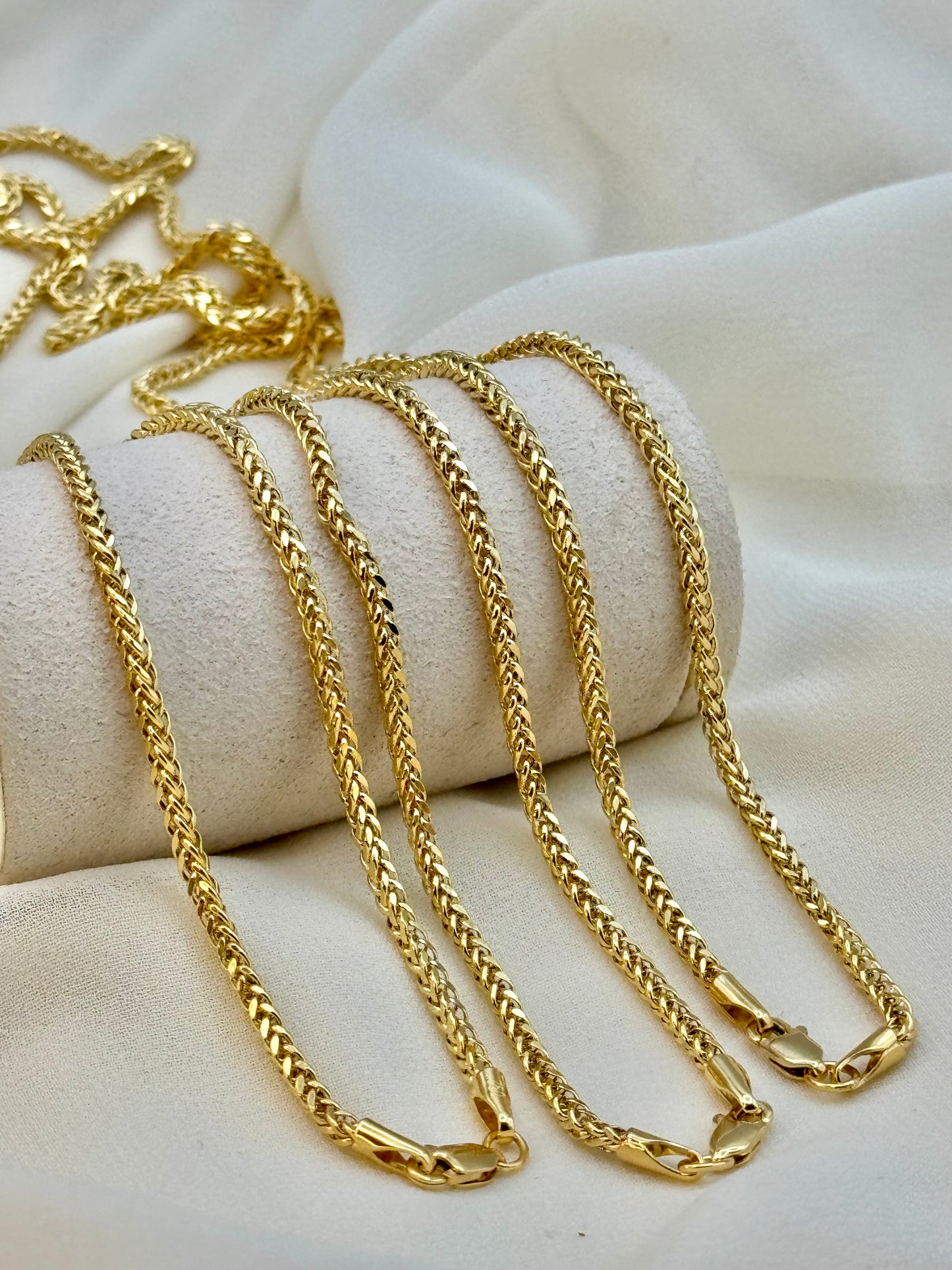 18K Gold Foxtail Chain Necklace (2.5mm)