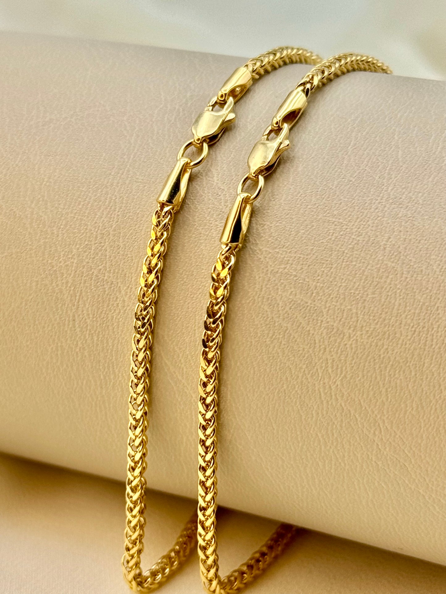 18K Gold Foxtail Chain Necklace (2.5mm)