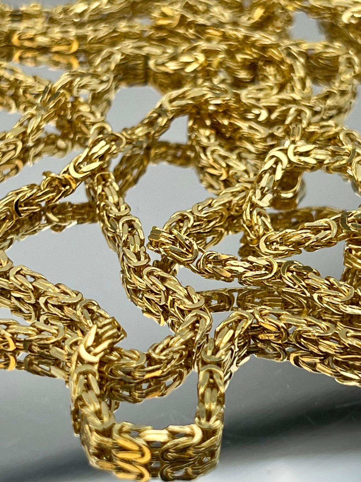 Gold Byzantine chain on display