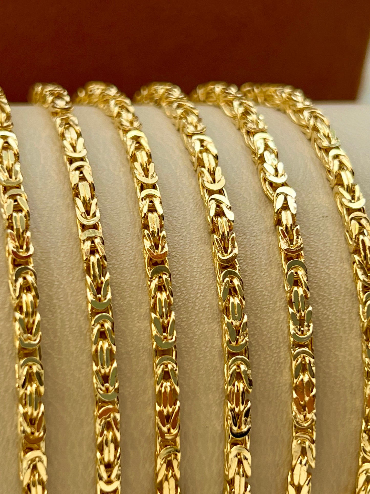 18K Gold Byzantine Necklace - Luxe Style in 20, 22, 24, 25 - Finegold750