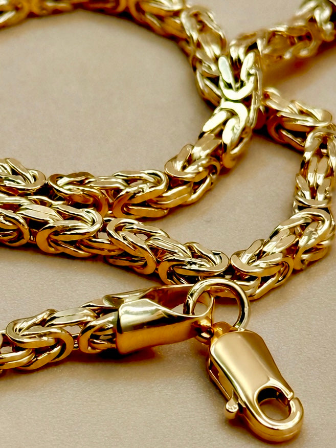 Byzantine chain necklace on display