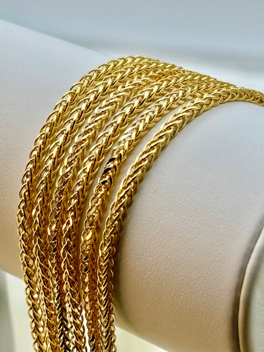 18K Gold Franco Chain Necklace (2.5mm)