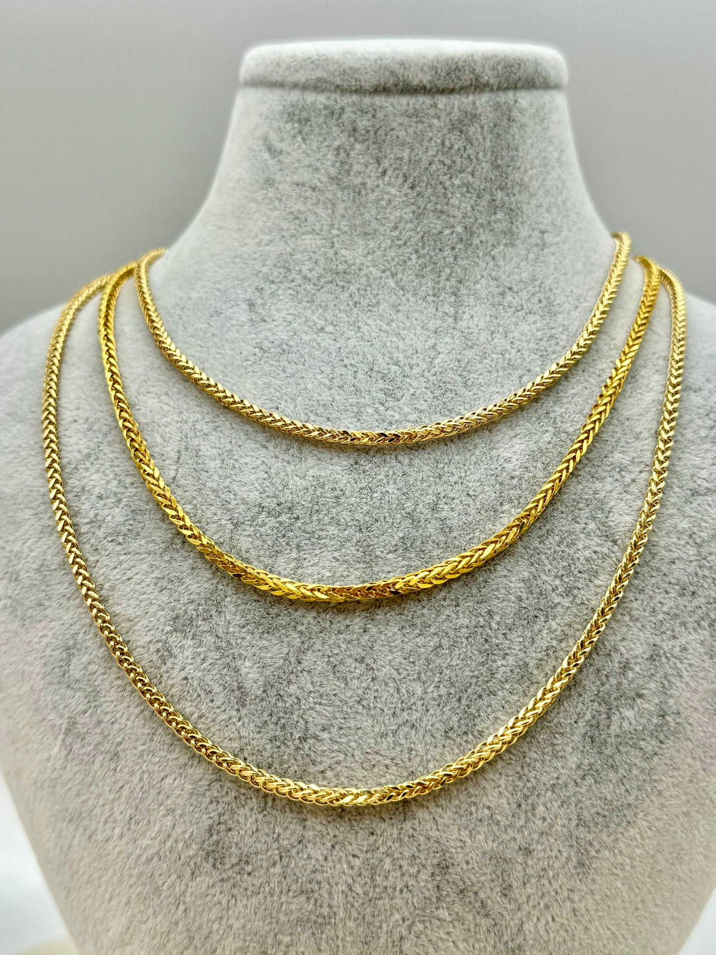 18K Gold Foxtail Chain Necklace (2.5mm)