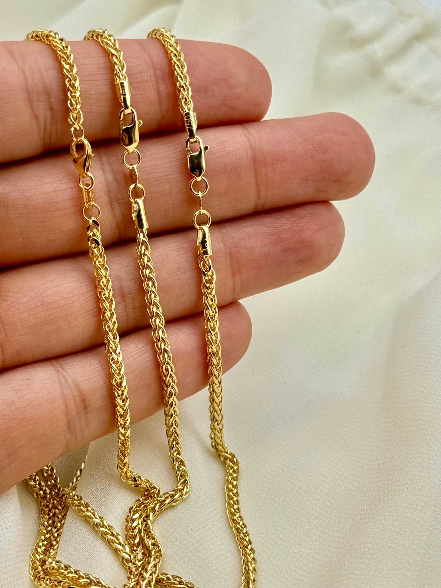 18K Gold Franco Chain Necklace (2.5mm)