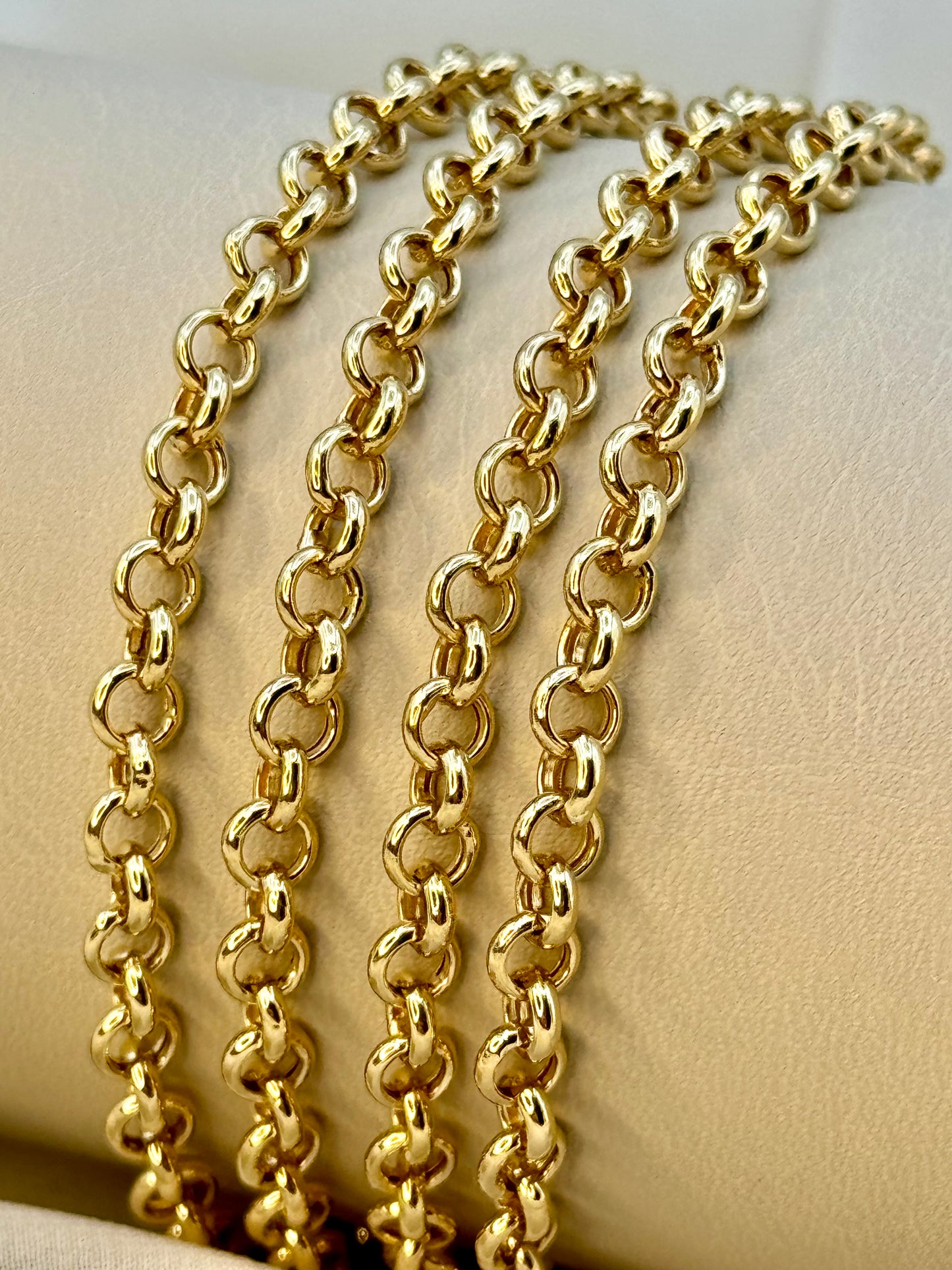 18k Solid Gold Rolo Chain, 5mm, 18k Gold Rolo Chain, Gold Rolo chain, rolo chain, rolo chain necklace, Birthday Gift, Anniversary Gift .