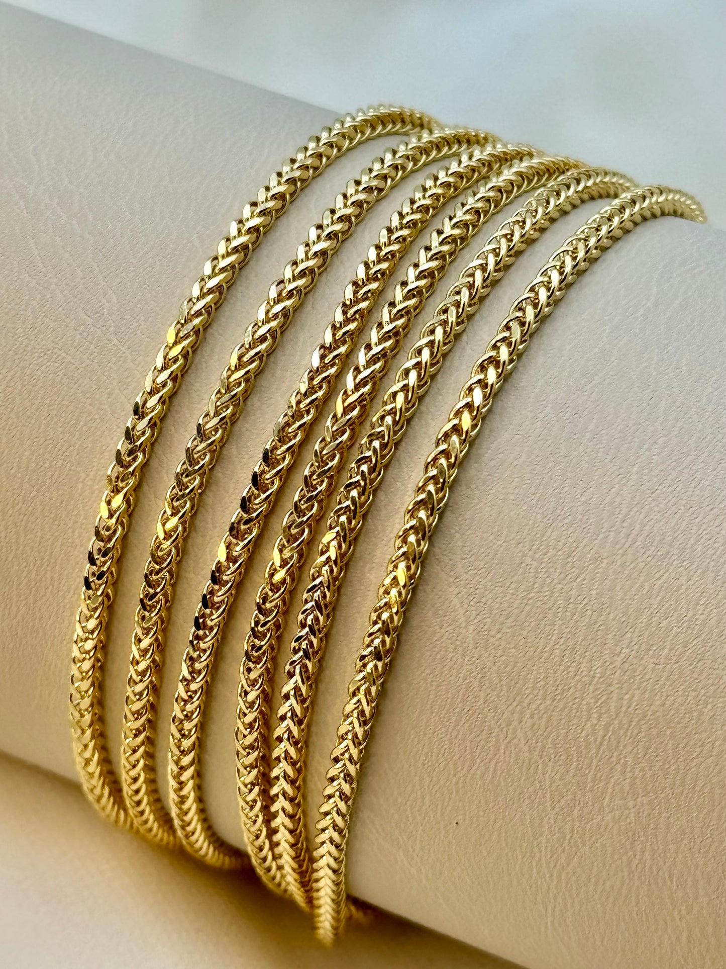 18K Gold Foxtail Chain Necklace (2.5mm)