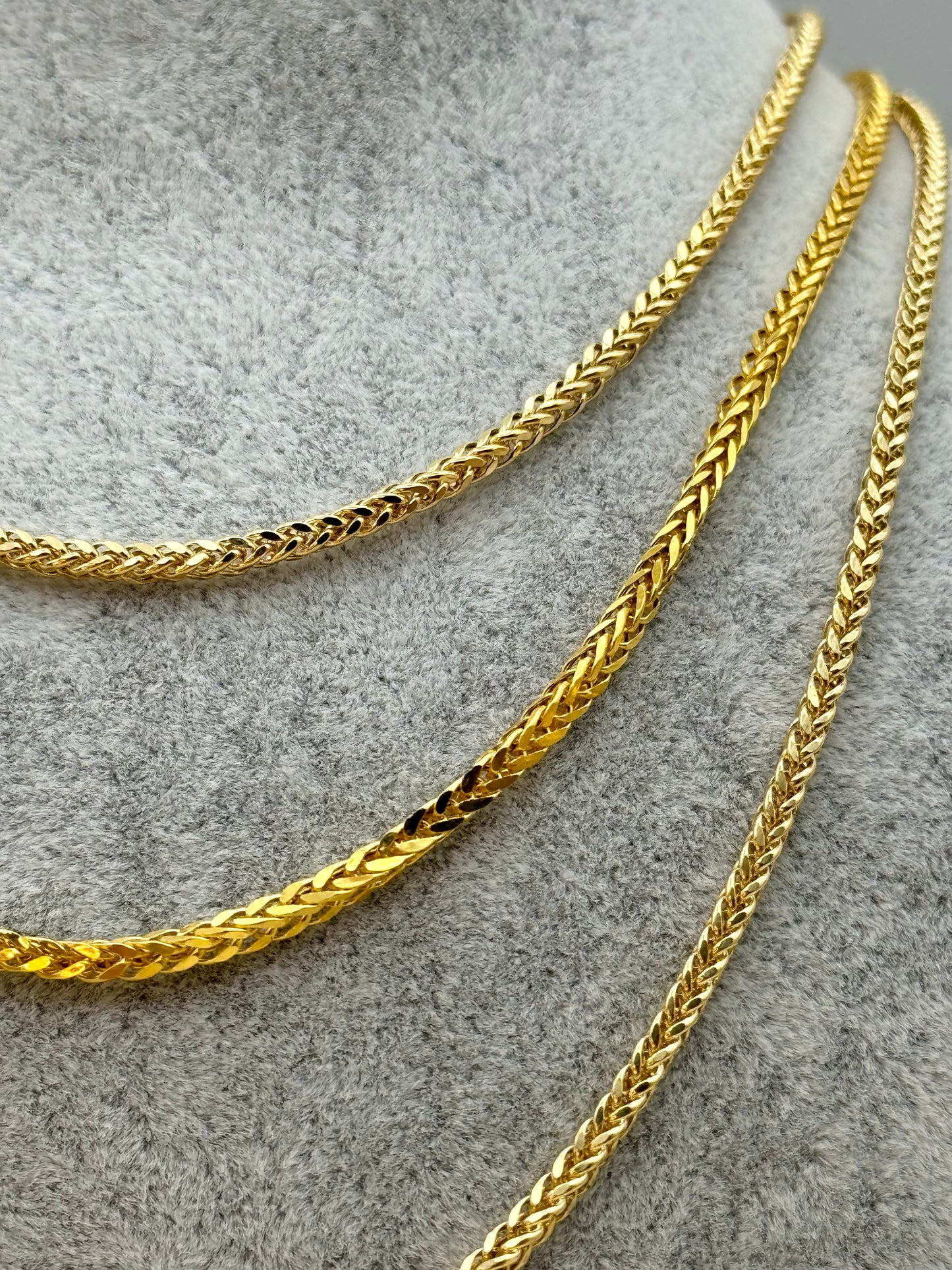 18K Gold Foxtail Chain Necklace (2.5mm)