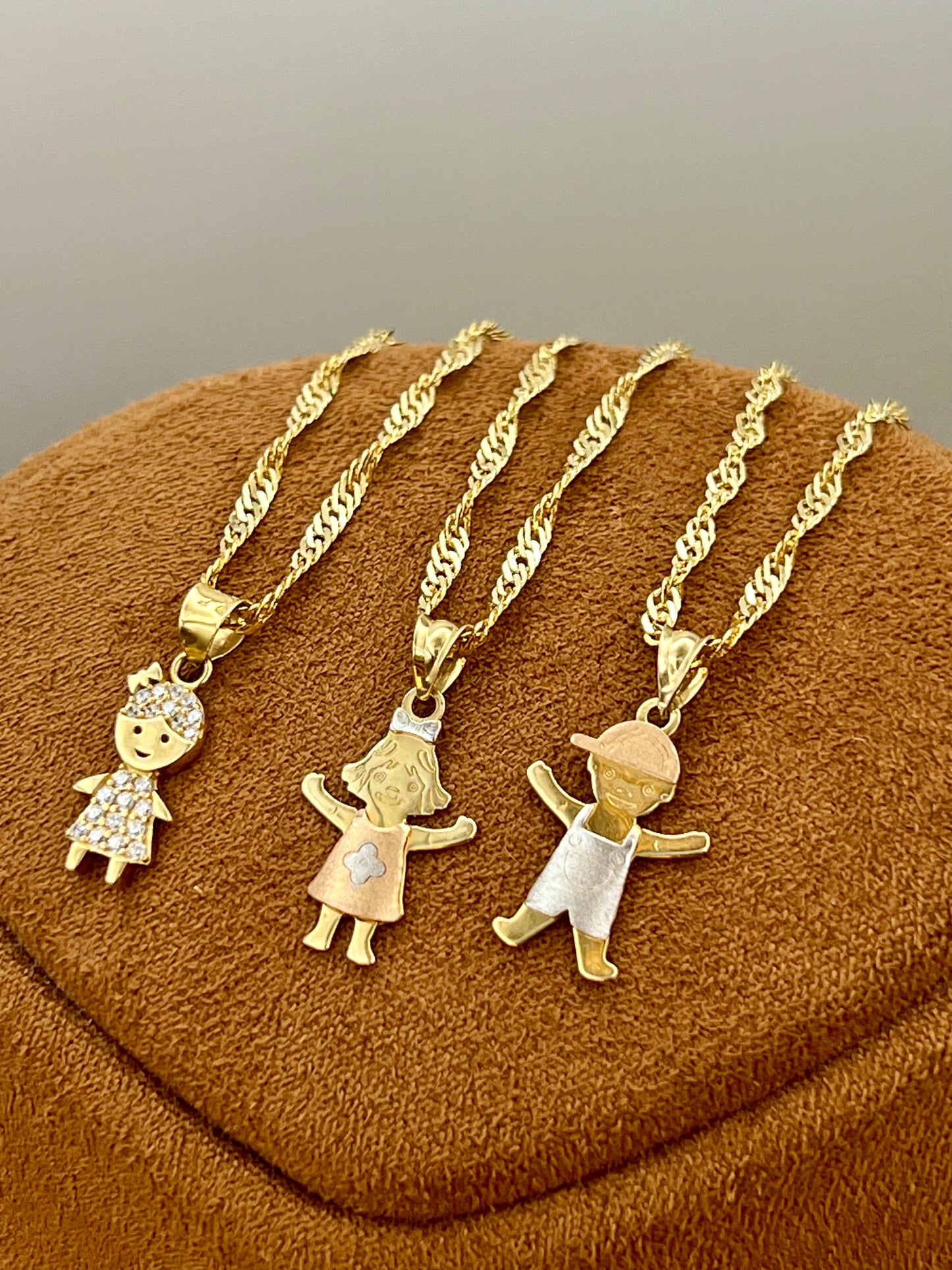 14k Gold boy or girl Necklace, 20"