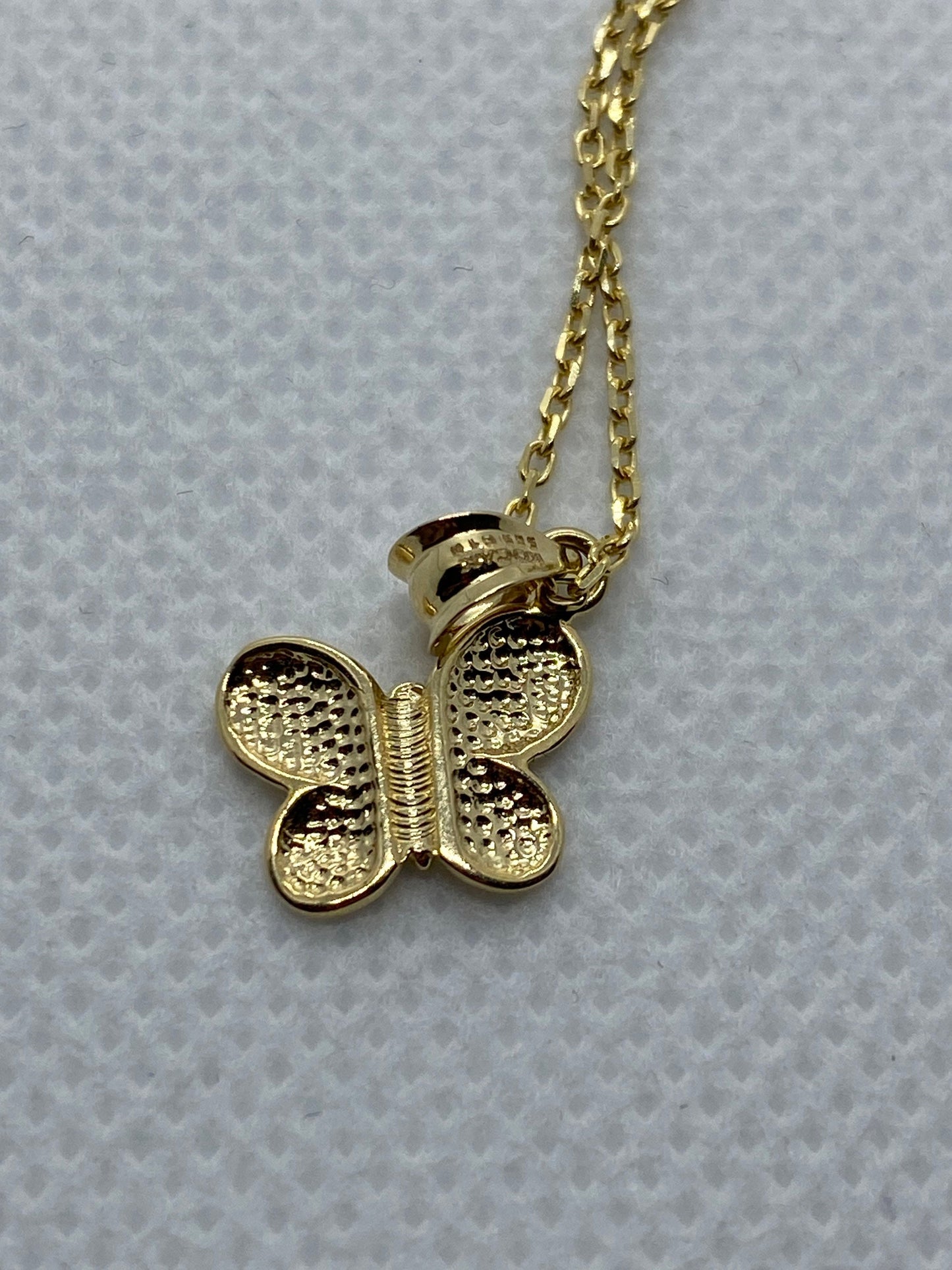 14k solid Gold butterfly necklace 20 inches