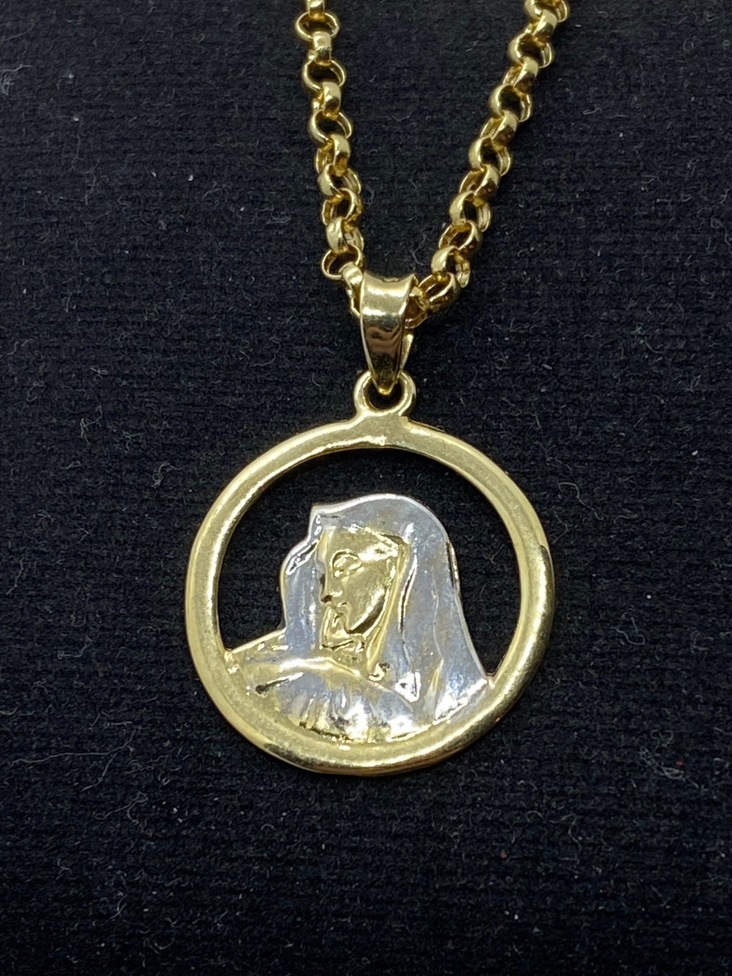 14k Solid Gold Virgin Mary Necklace, Miraculous Necklace ,Virgin Mary, Christian Gift ,Catholic Religious Jewelry