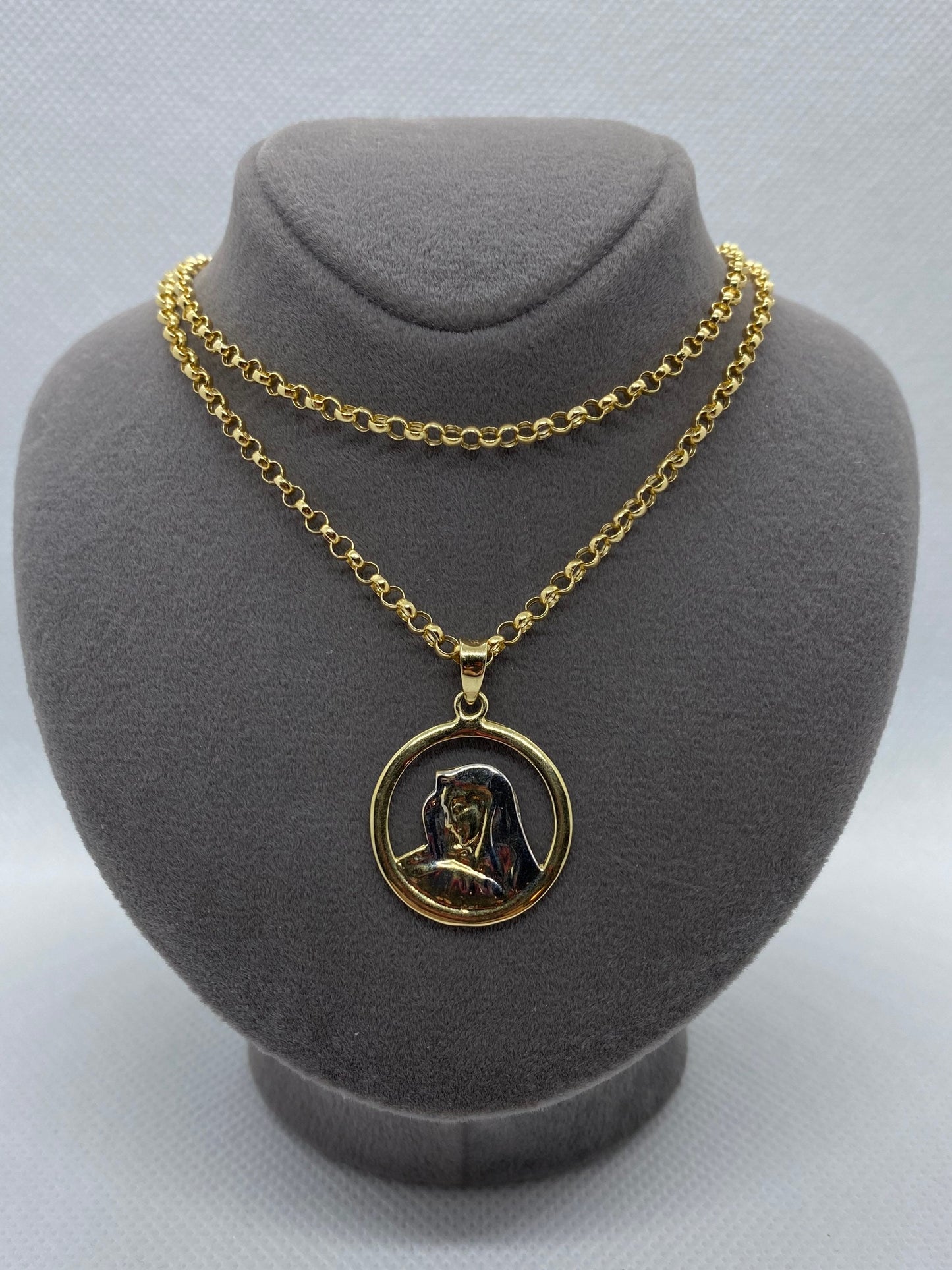 14k Solid Gold Virgin Mary Necklace, Miraculous Necklace ,Virgin Mary, Christian Gift ,Catholic Religious Jewelry