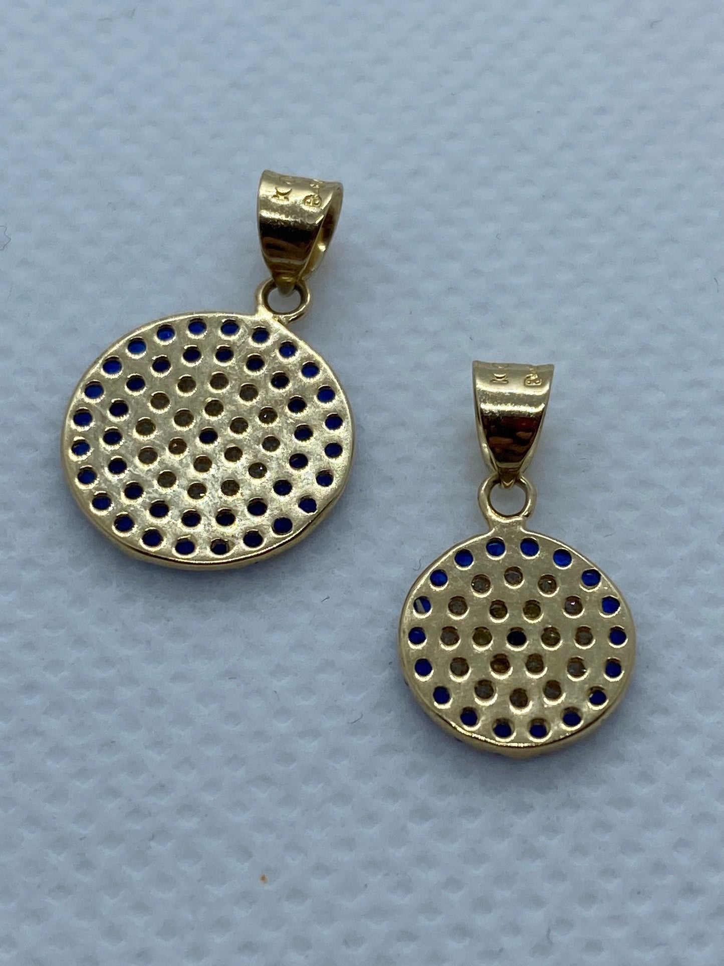 14kGold Evil eye pendant available in two Different sizes