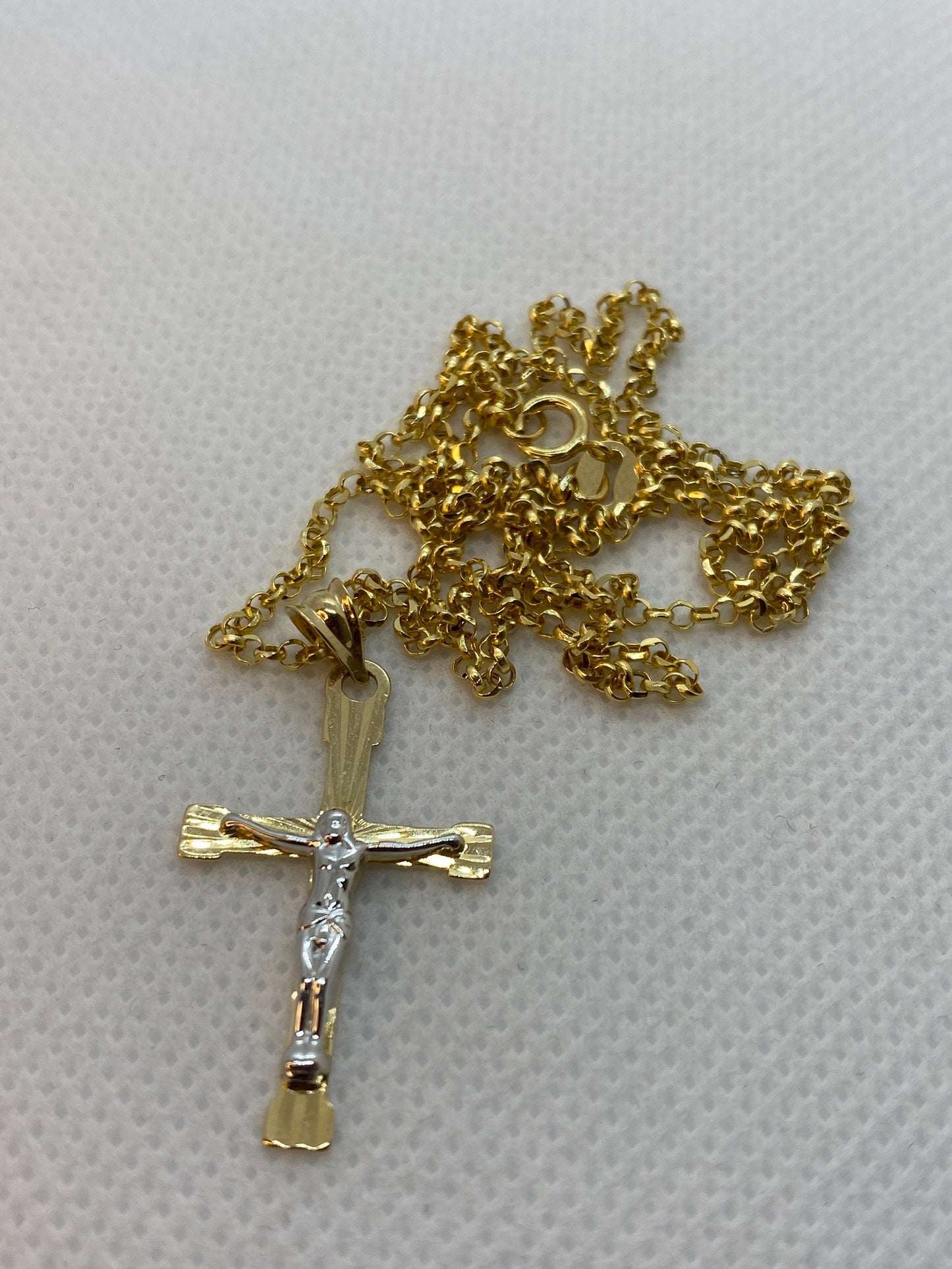 14k Gold Cross Necklace 20 inches ,1.5mm