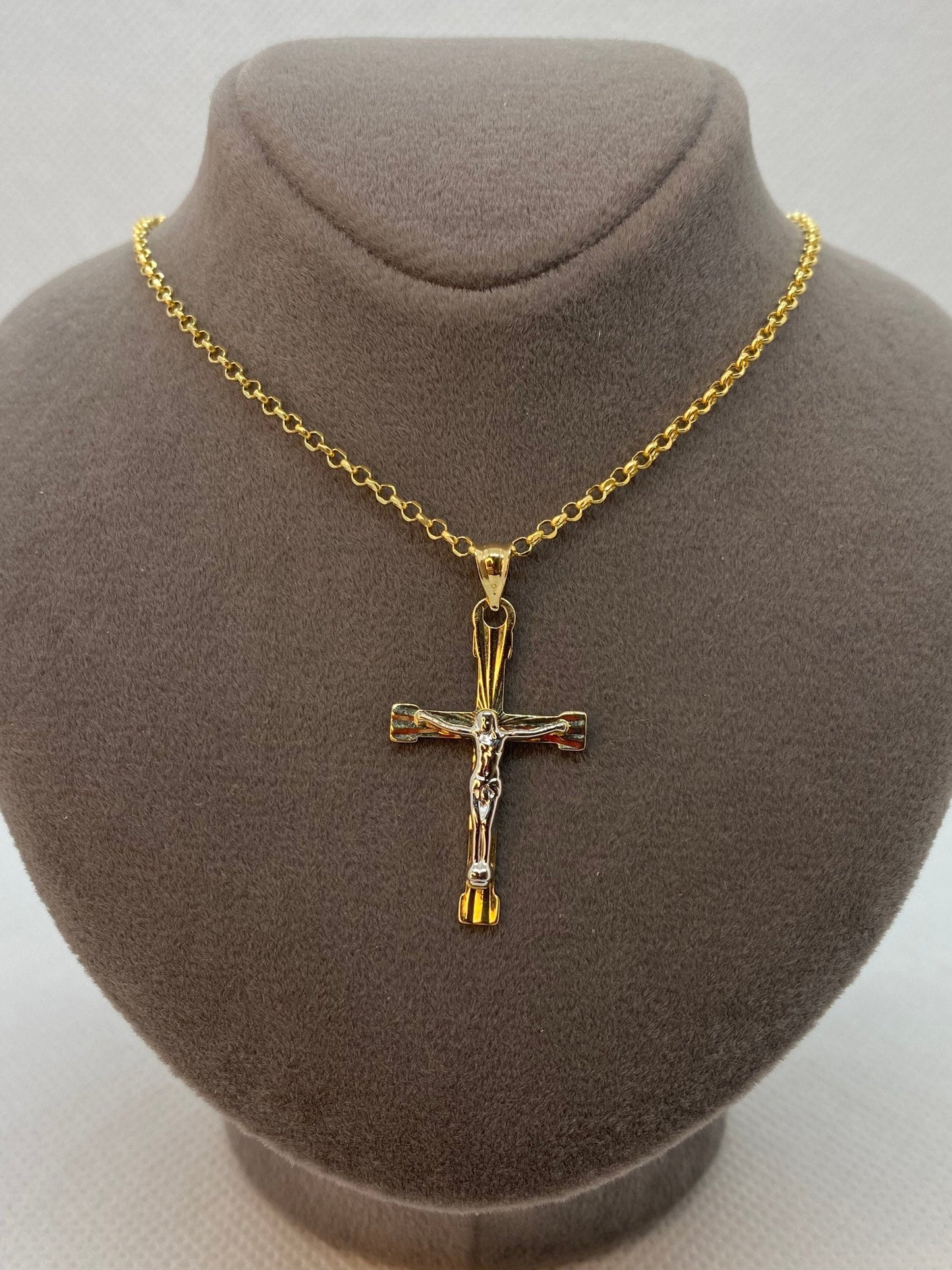 14k Gold Cross Necklace 20 inches ,1.5mm