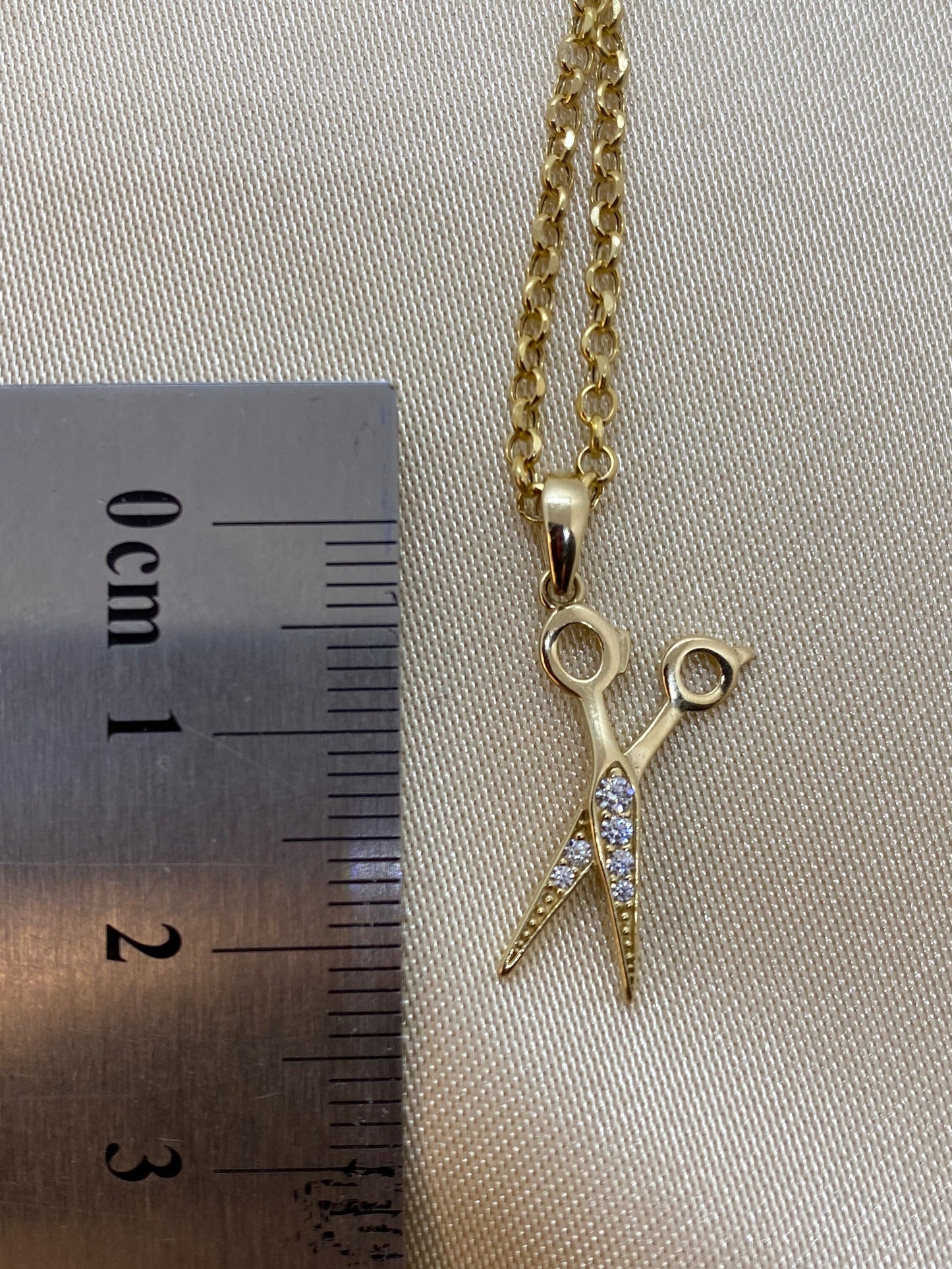 18k solid gold scissor necklace 19.5 inches ,Scissor Necklace - 18k Yellow Gold, Scissor jewelry, Hairstylist, Fashion Designer