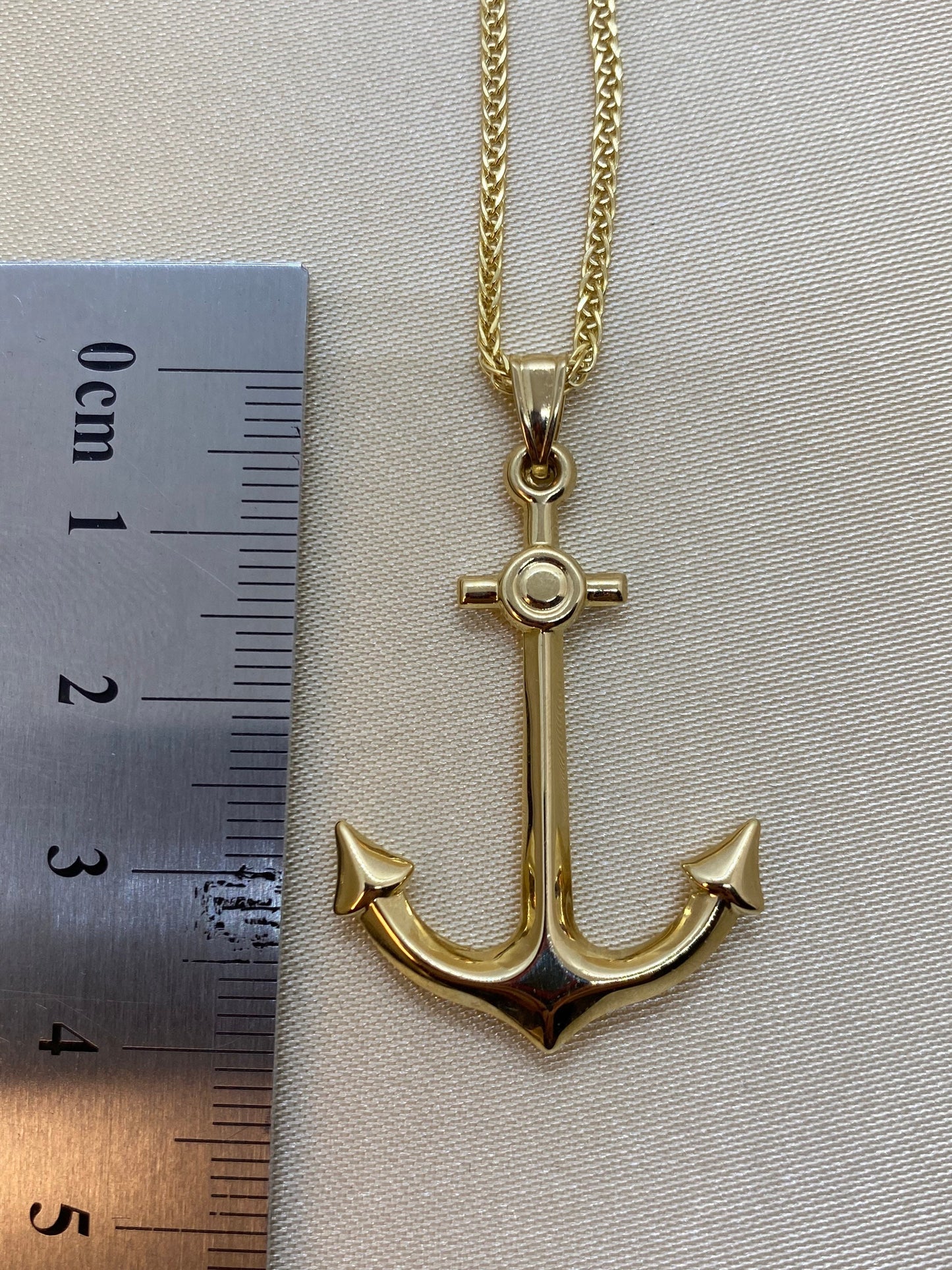 14k Gold Anchor Necklace/ Gold Anchor Necklace/ Anchor Necklace Gold/ Ship Anchor Necklace/ 14k Gold Anchor Necklace/ Birthday Gift