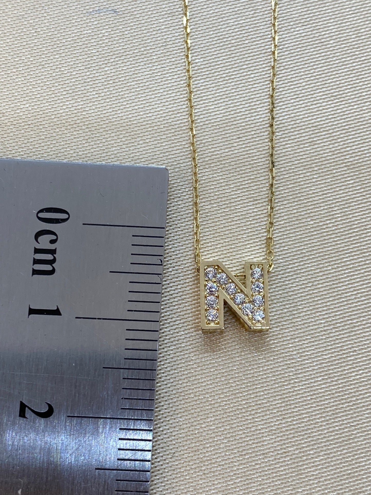 14K Solid Gold initial Necklace - Personalized Letter Necklace - Custom Name Necklace - Personalized Gift for Her -gift