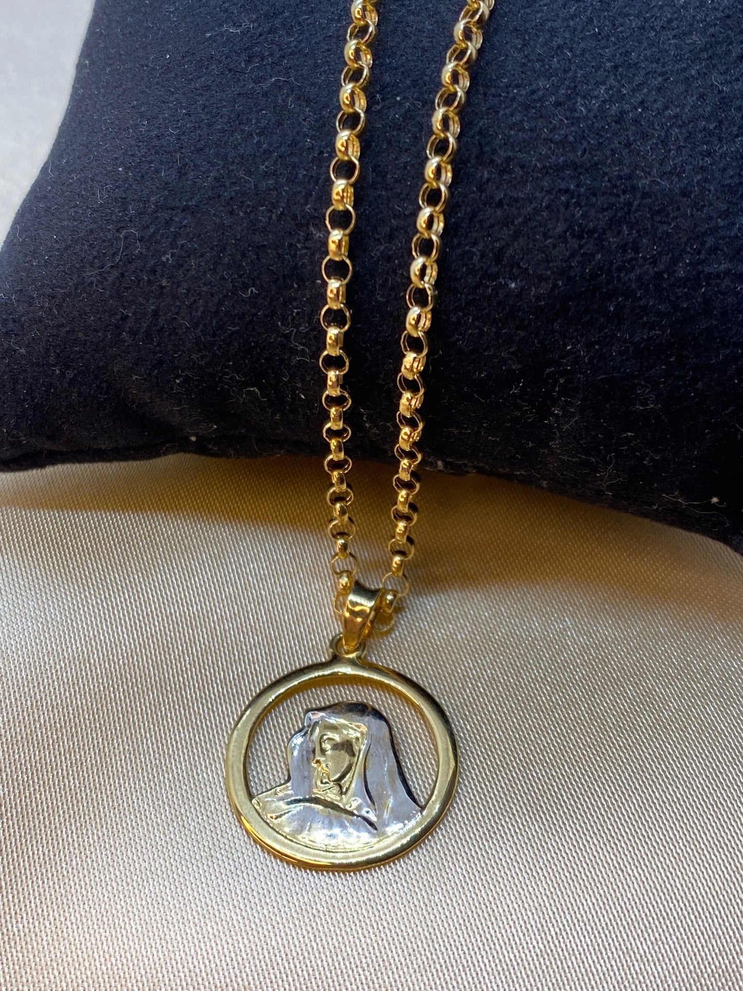 14k Solid Gold Virgin Mary Necklace, Miraculous Necklace ,Virgin Mary, Christian Gift ,Catholic Religious Jewelry