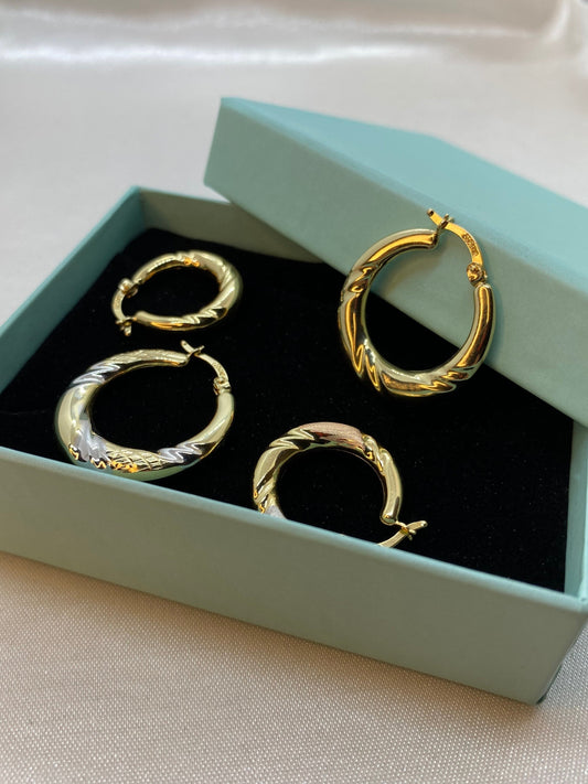 14k Gold Hoop Earring, Real Gold Hoop Earring, Fat Hoop earring, Gold hoop Earring, gift earring , for her