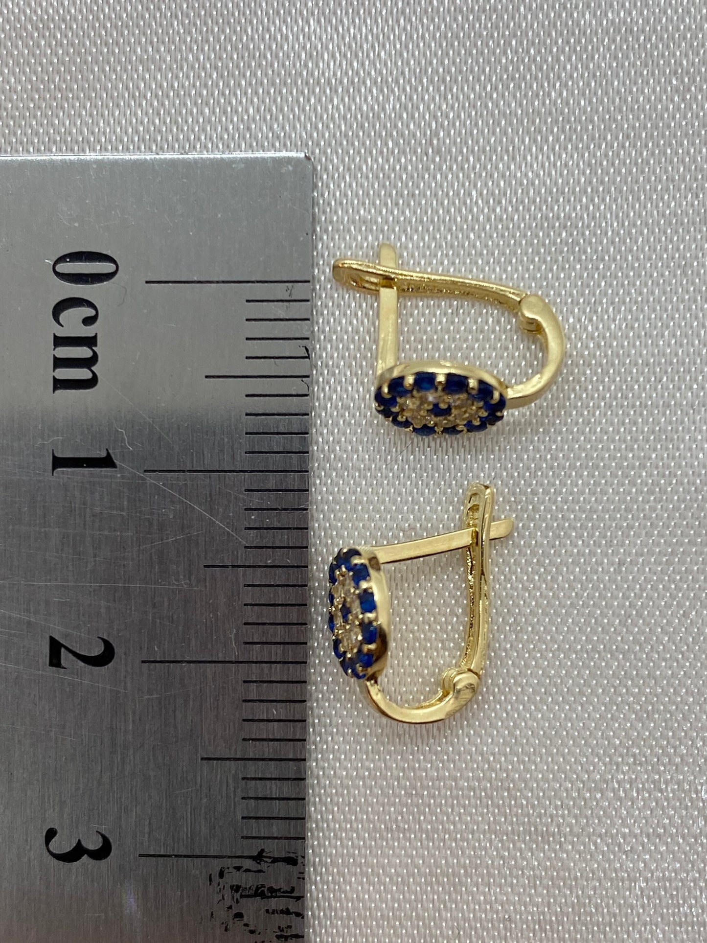 14k Real Gold Evil Eye Clip-on Earring with cubic zirconia, perfect gift for her ,birthday Gift ,Evil eye gold earring ,symbol of protection