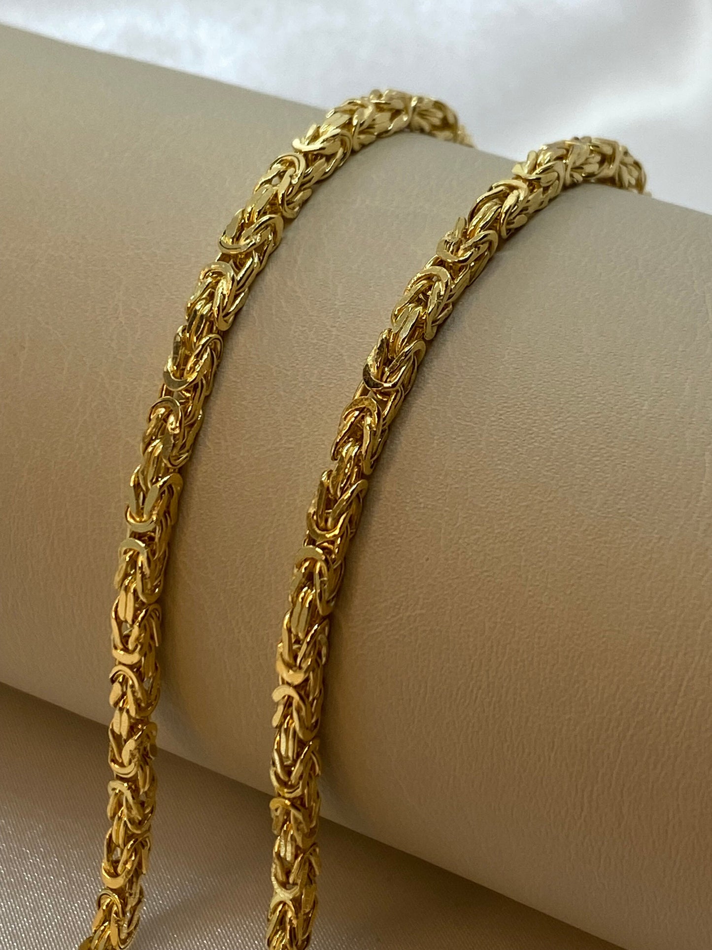 14K Real Gold Byzantine Bracelet, 8", 7.5", 7", 2.80mm, Thickness-/Real 14k King Bracelet, Birthday Gift, Anniversary Gift, byzantine chain.