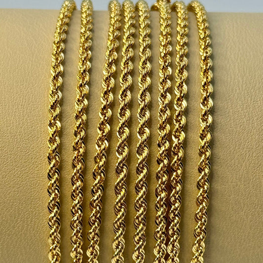 Gold Rope Necklace .