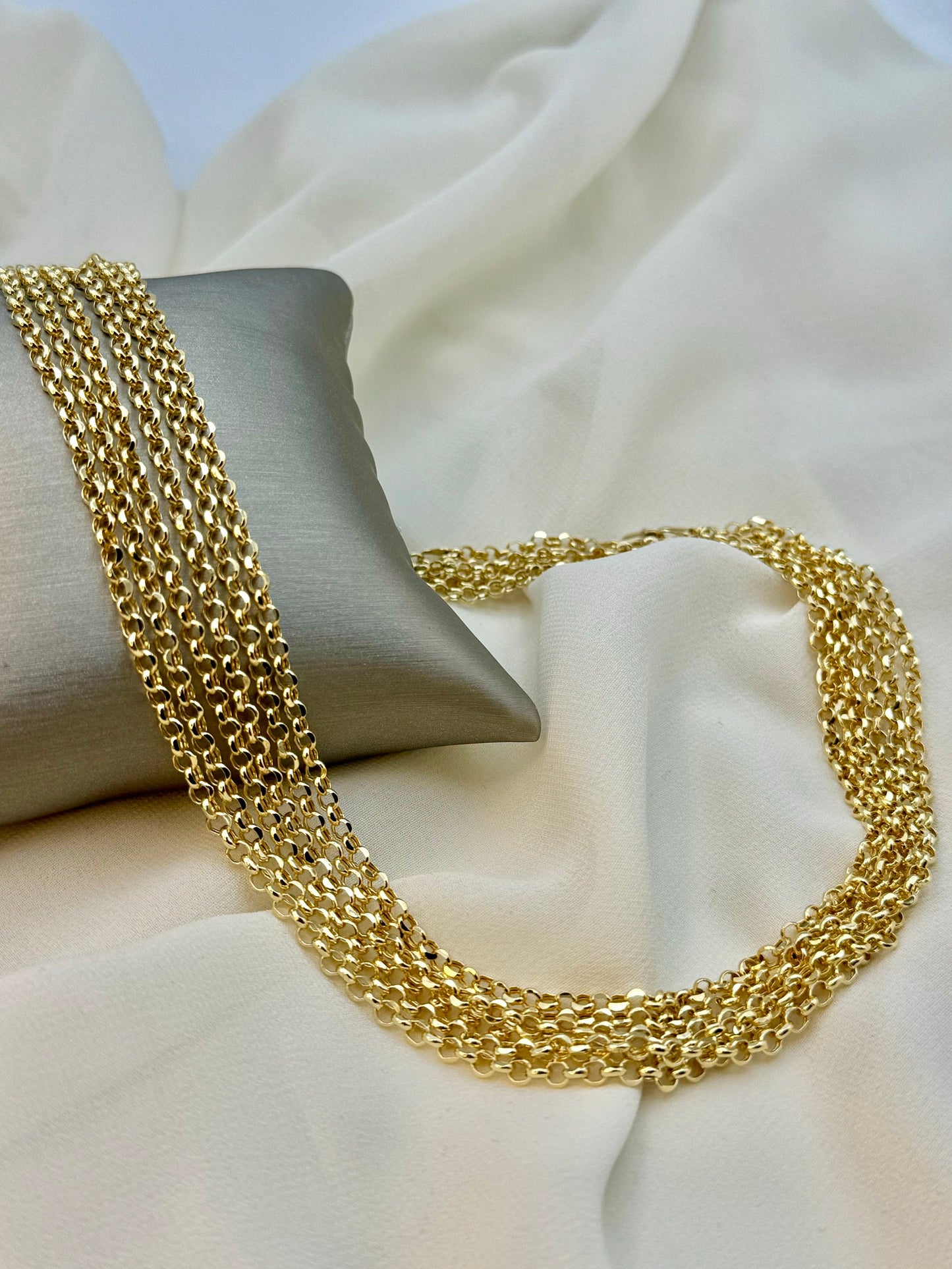 18k Gold Rolo Chain,3mm,18k gold rolo Necklace ,For Her ,For Him ,Birthday Gift ,Anniversary Gift ,Christmas Gift, Every day necklace .