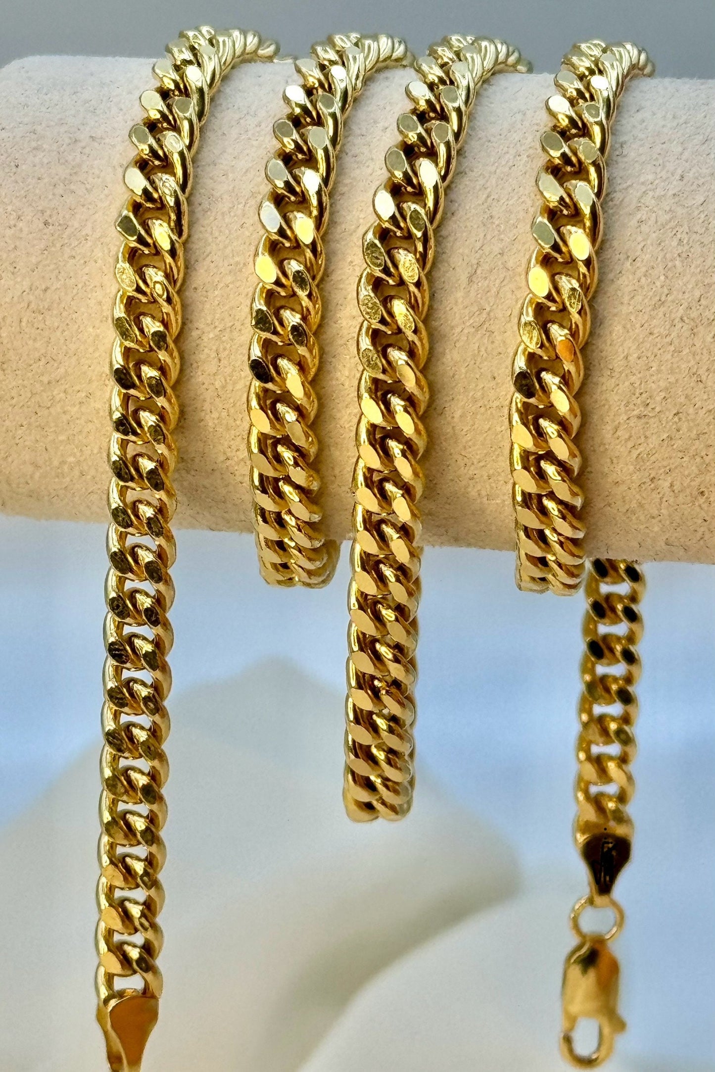 14k SOLID GOLD Curb Chain Necklace,25.5",24",22",5 MM ,Real Gold Chain ,Gold Chain, Ladies Gold Chain, For Him, for Her, Birthday Gift.