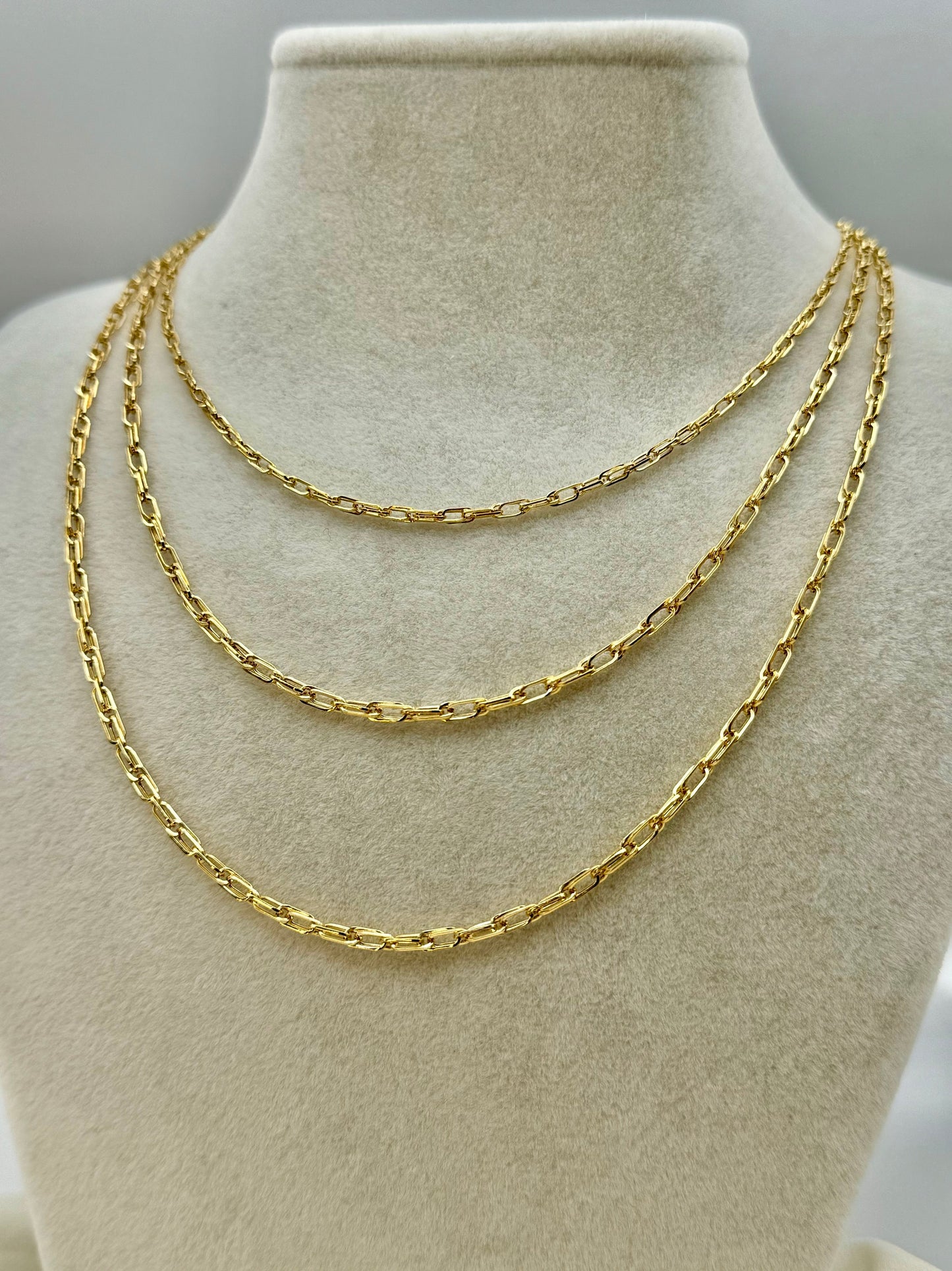 18k Real Gold Cable link chain, 20" inches,2MM,3MM ,Real Gold chain, gift for her, Cable Gold Chain ,Birthday Gift ,everyday chain, For Her