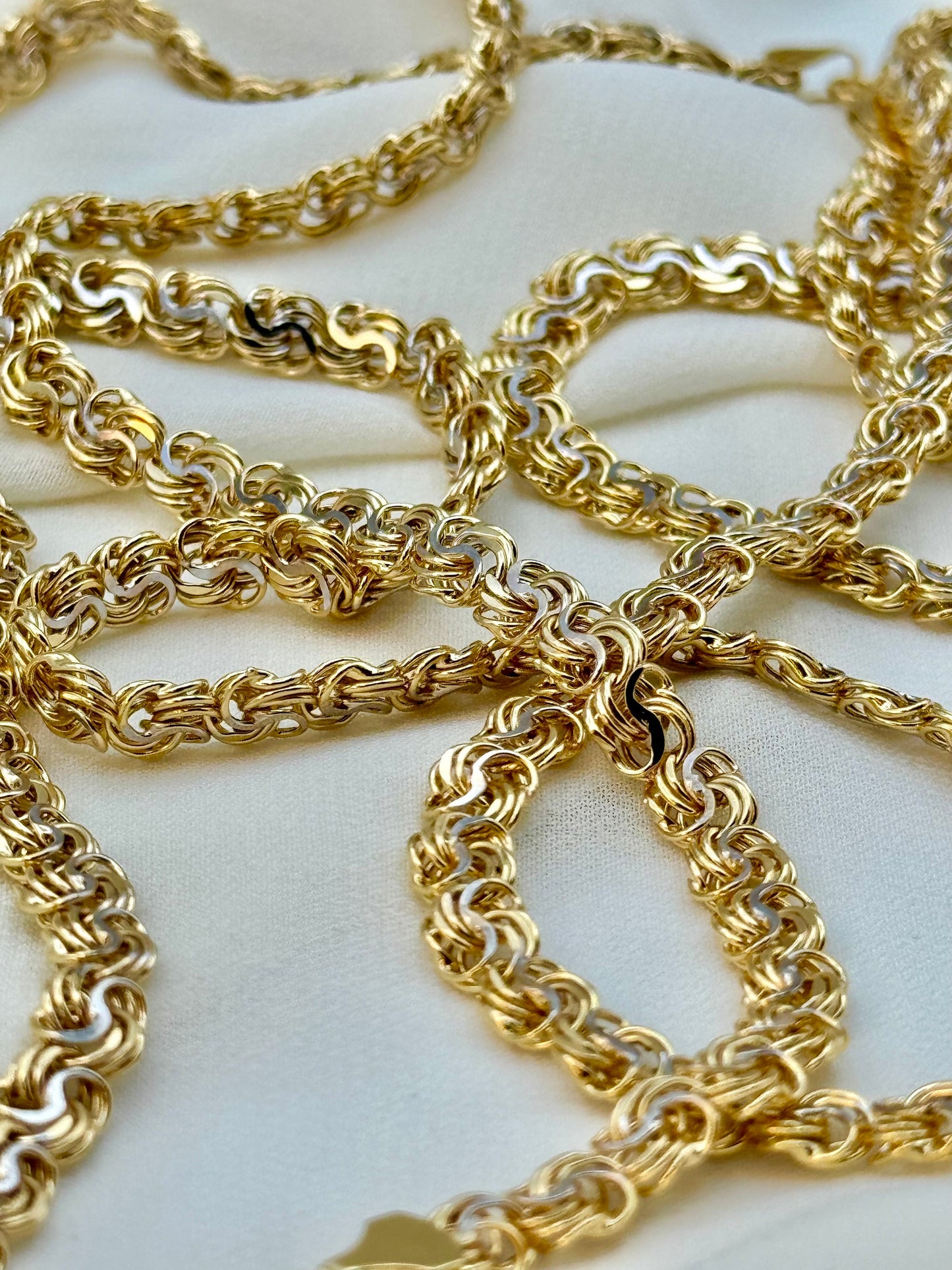 18k Solid Gold Cable chain and bracelet , 19.5" inches,5.70 MM ,Real Gold chain, Cable Gold Chain ,Birthday Gift ,everyday chain.