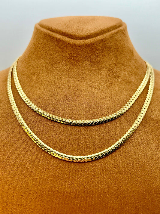 18k GOLD Curb Link Chain Necklace,18",4MM,Real Gold, Men Gold Chain ,Ladies Gold Chain, 18k Gold curb, For her ,For Him, Birthday Gift.