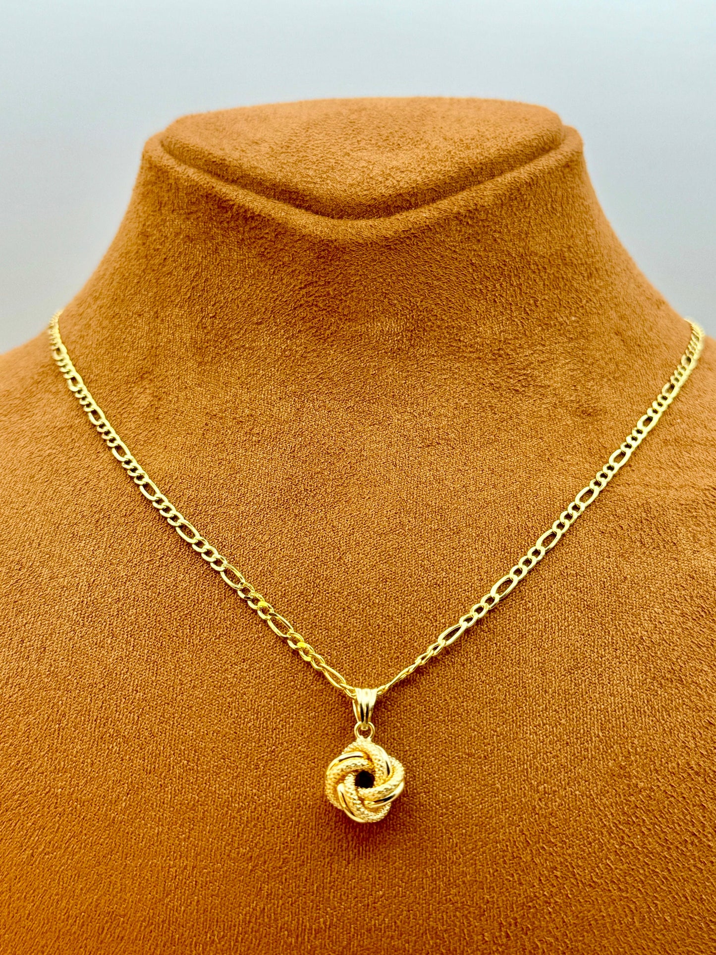 18k Gold Love Knot Necklace, 19.5",2.5mm, Handmade Jewelry Gift, love knot ,Real 18k gold ,For Her, Birthday Gift, anniversary Gift .