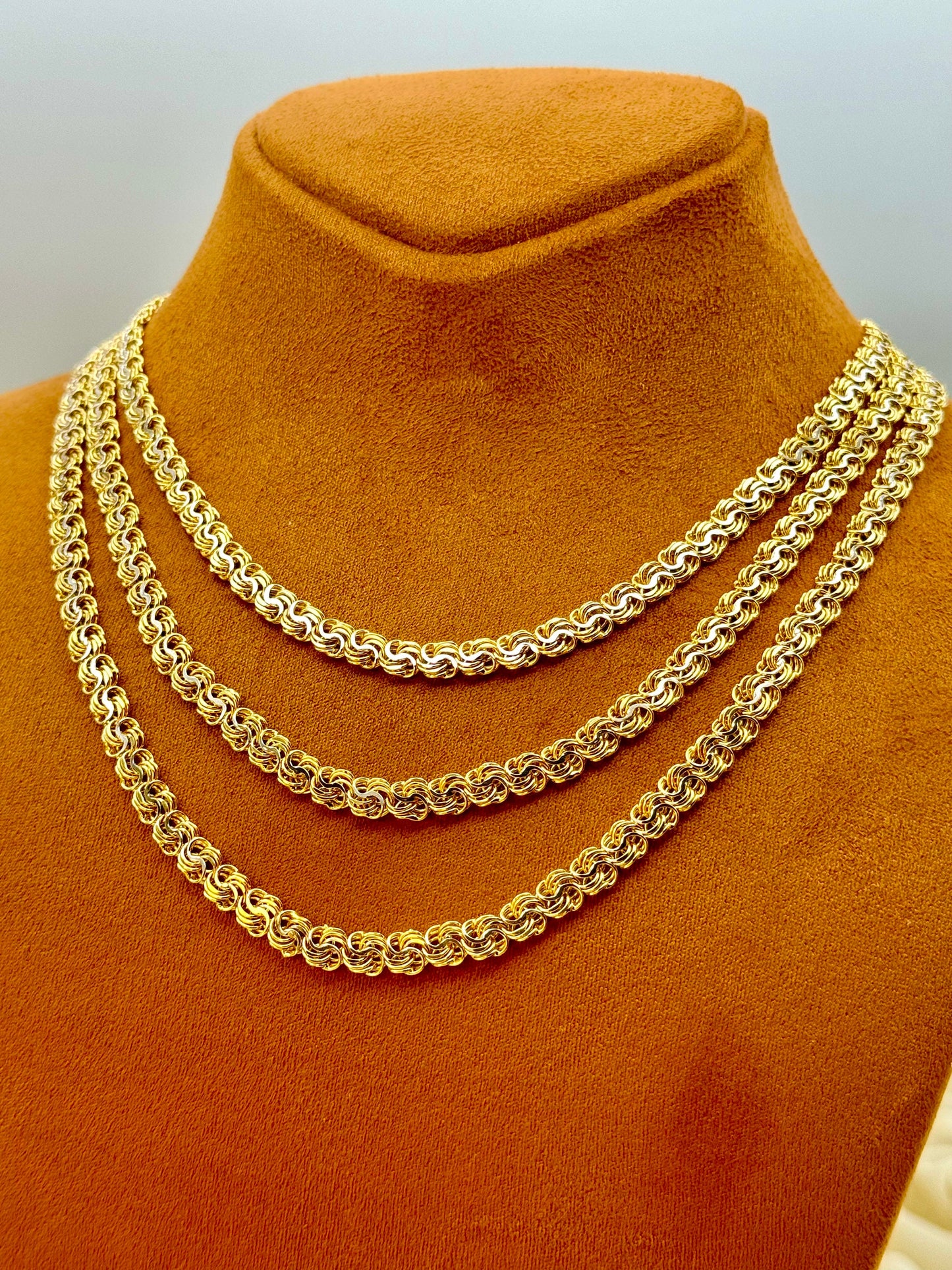 18k Solid Gold Cable chain and bracelet , 19.5" inches,5.70 MM ,Real Gold chain, Cable Gold Chain ,Birthday Gift ,everyday chain.