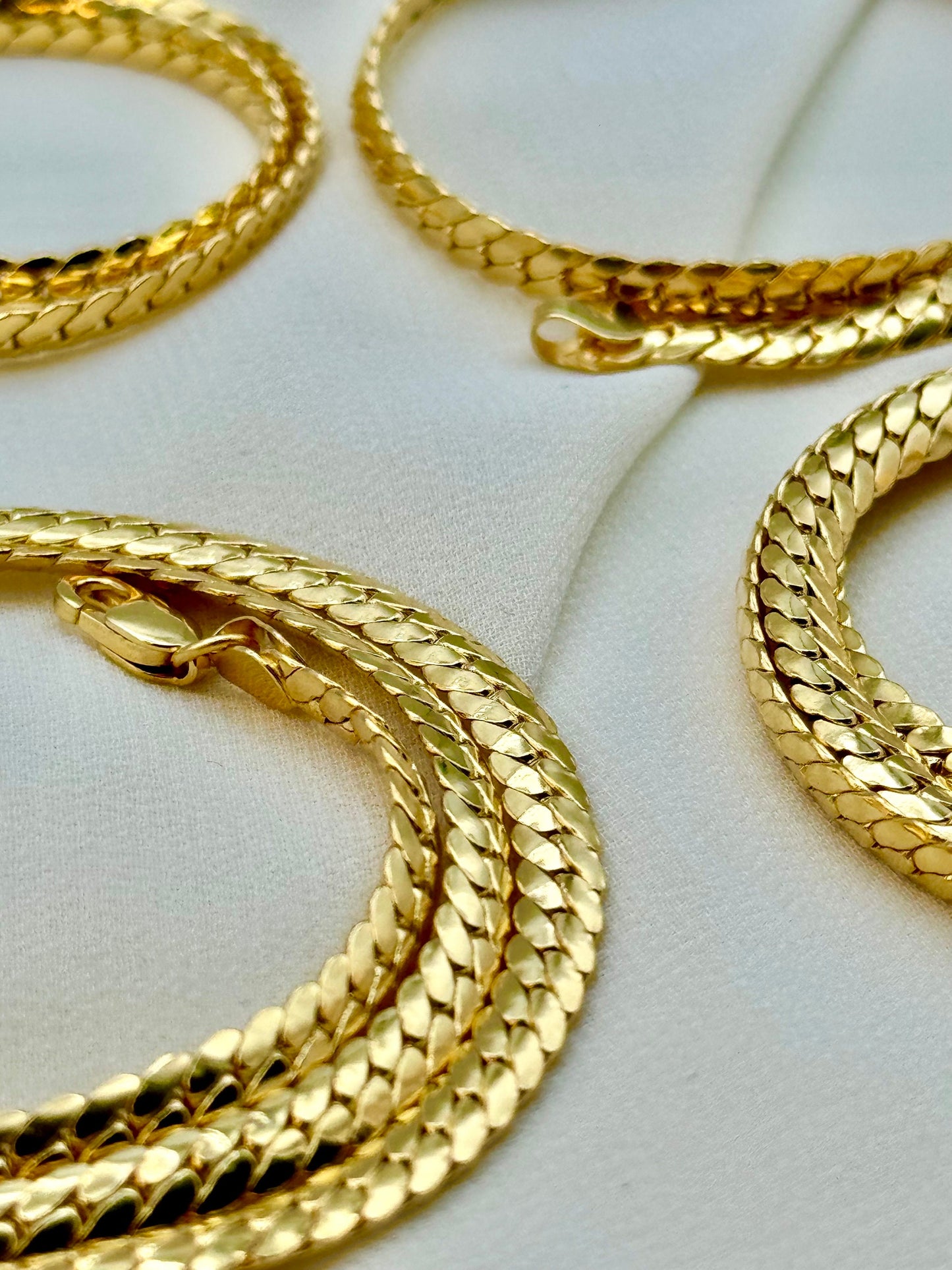 18k GOLD Curb Link Chain Necklace,18",4MM,Real Gold, Men Gold Chain ,Ladies Gold Chain, 18k Gold curb, For her ,For Him, Birthday Gift.