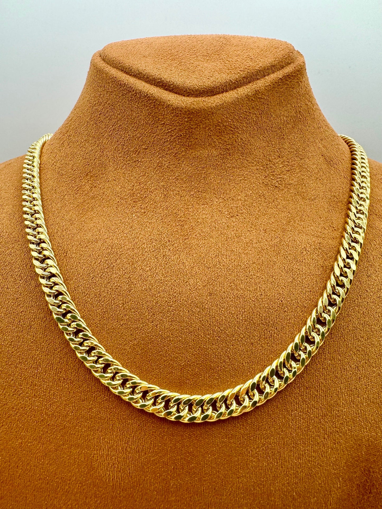 14k GOLD Curb Chain, 21.5", 23.5", 25.5", 6 MM, 29 gr, Real Gold Curb Chain, 14k Gold Chain, For Him, for Her, Birthday Gift, Anniversary Gift, For Mum.