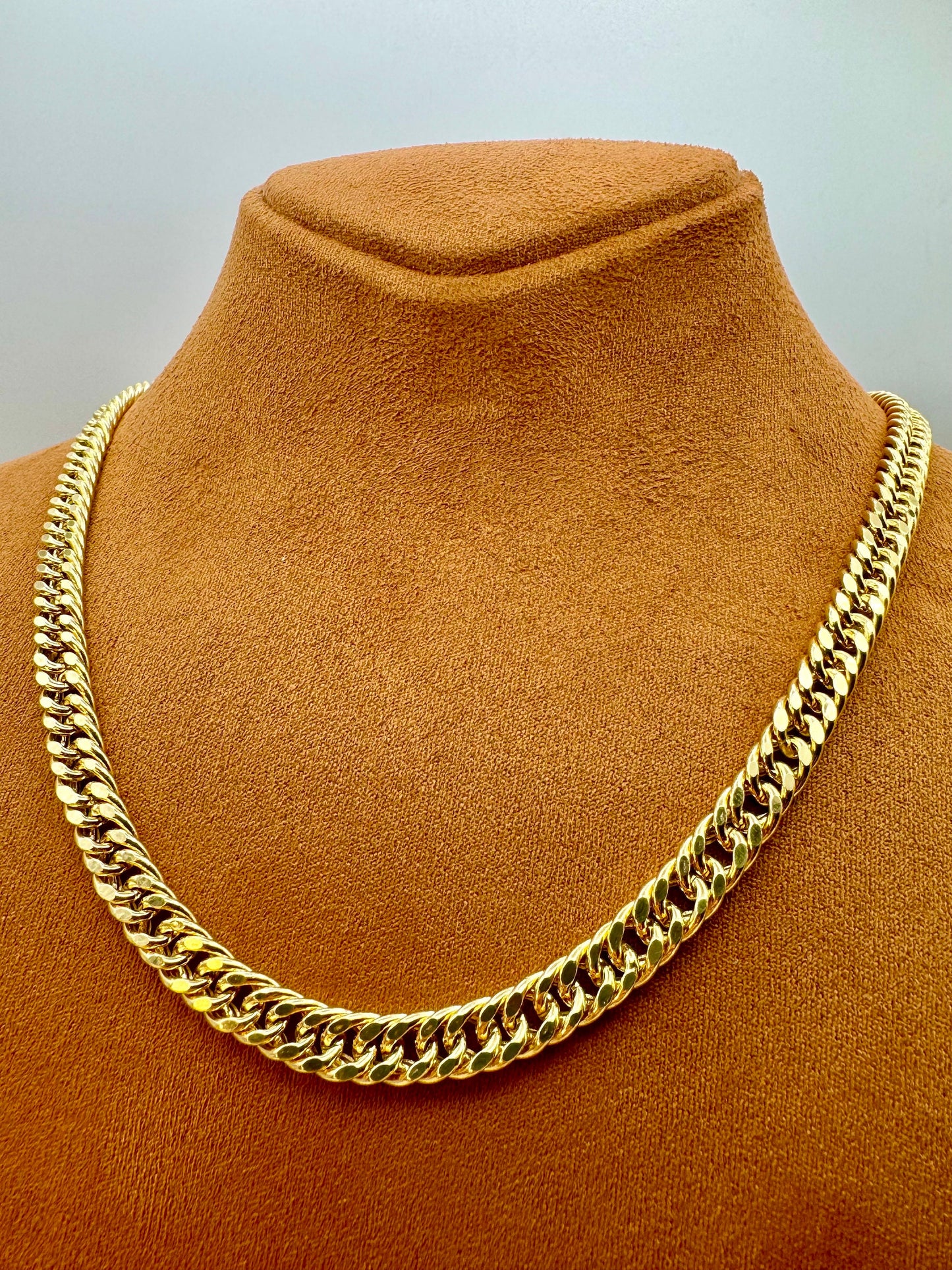 14k GOLD Curb Chain, 21.5", 23.5", 25.5", 6 MM, 29 gr, Real Gold Curb Chain, 14k Gold Chain, For Him, for Her, Birthday Gift, Anniversary Gift, For Mum.