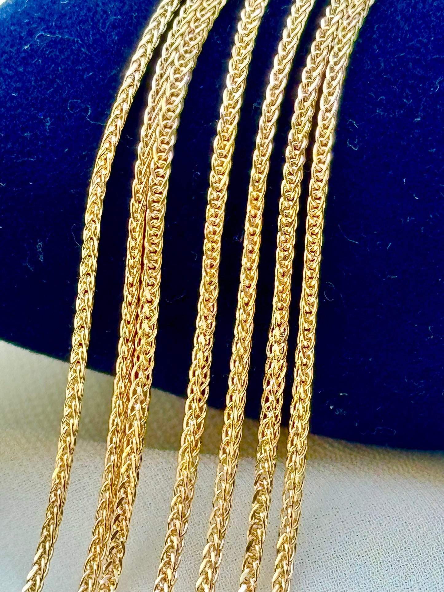 14k Real Gold Franco Necklace,1.5 mm , Franco chain, 14k gold chain, best friend gift, Foxtail chain, For Her ,For Him , Birthday gift